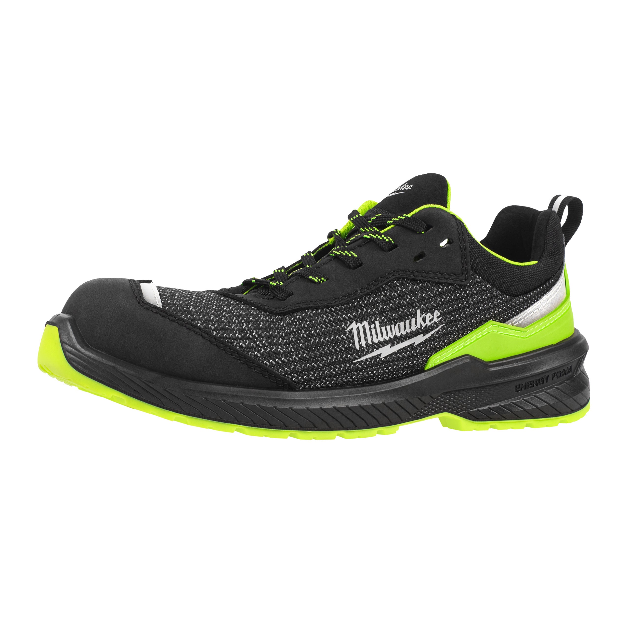 Pantofi de protecție Flextred™ S1PS Hi Vis SC FO SR ESD Milwaukee FXT S1PS Green 1L616166 SC FO SR ESD 42, cod 4932501356