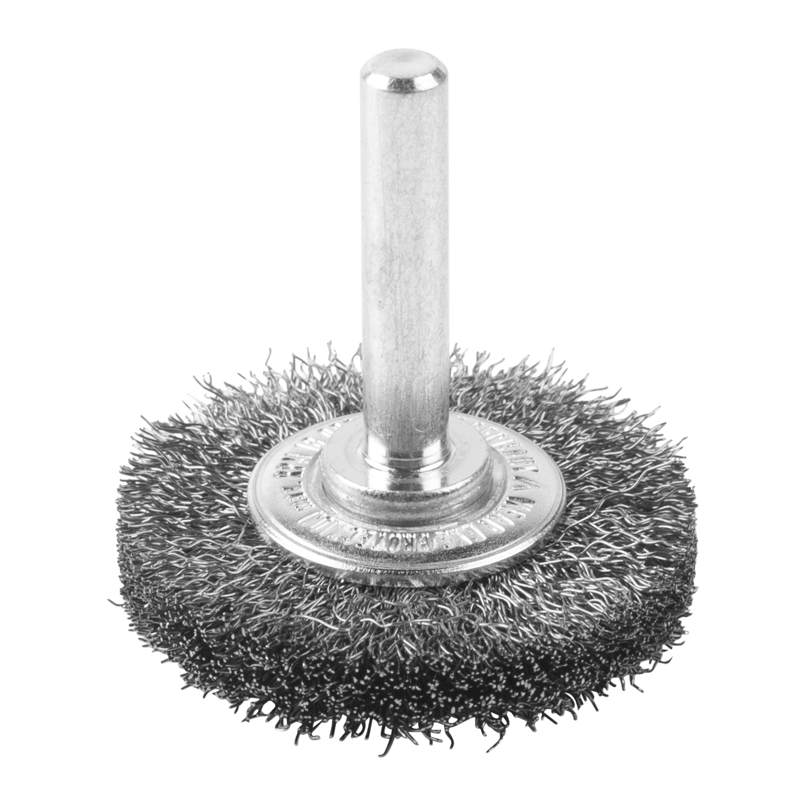 Perie sârmă rotundă ondulată pentru polizor drept Milwaukee Wheel Brush S6 40x9mm Steel Crimped 0.2mm, cod 4932501701