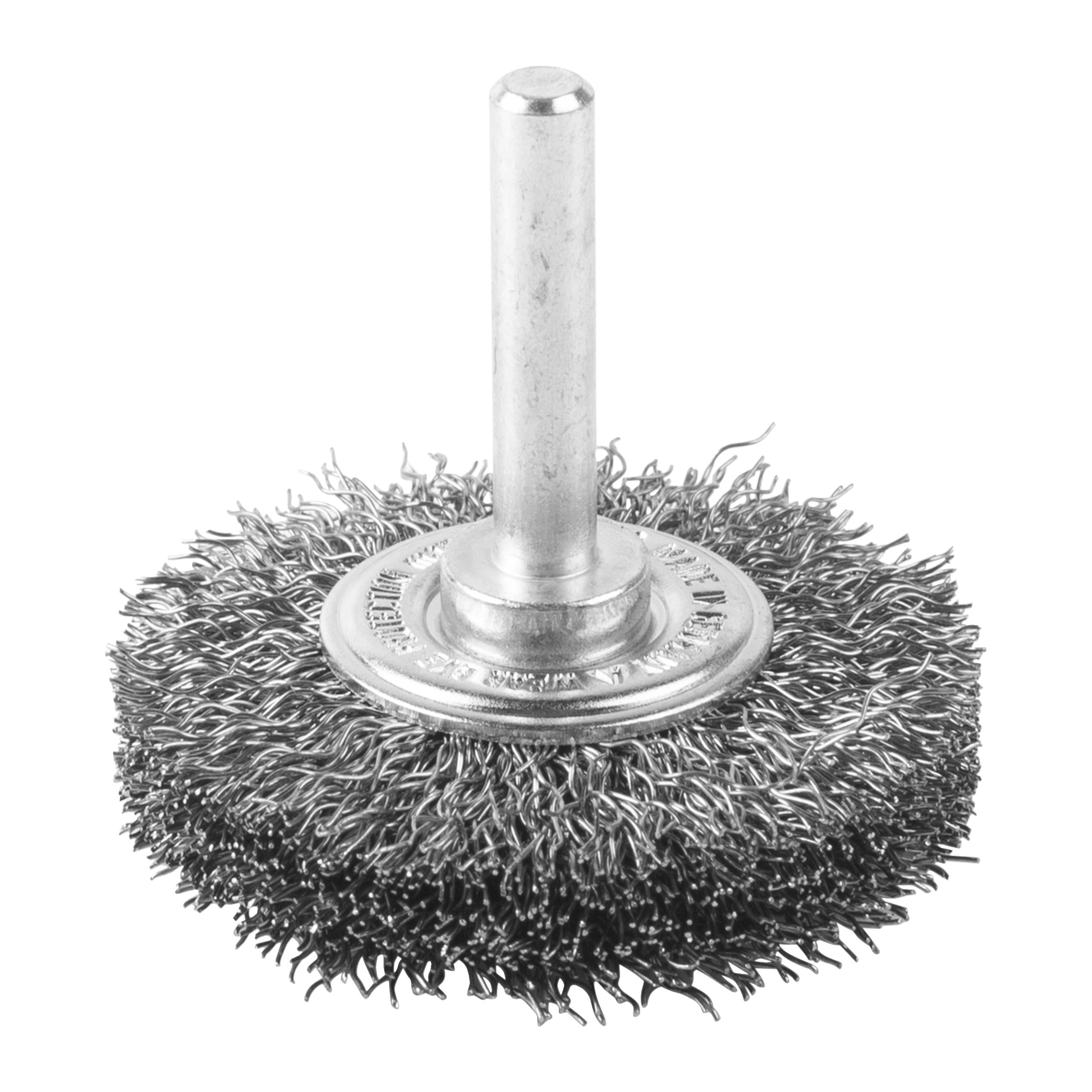 Perie sârmă rotundă ondulată pentru polizor drept Milwaukee Wheel Brush S6 50x11mm Stainless Steel Crimped 0.3mm, cod 4932501704