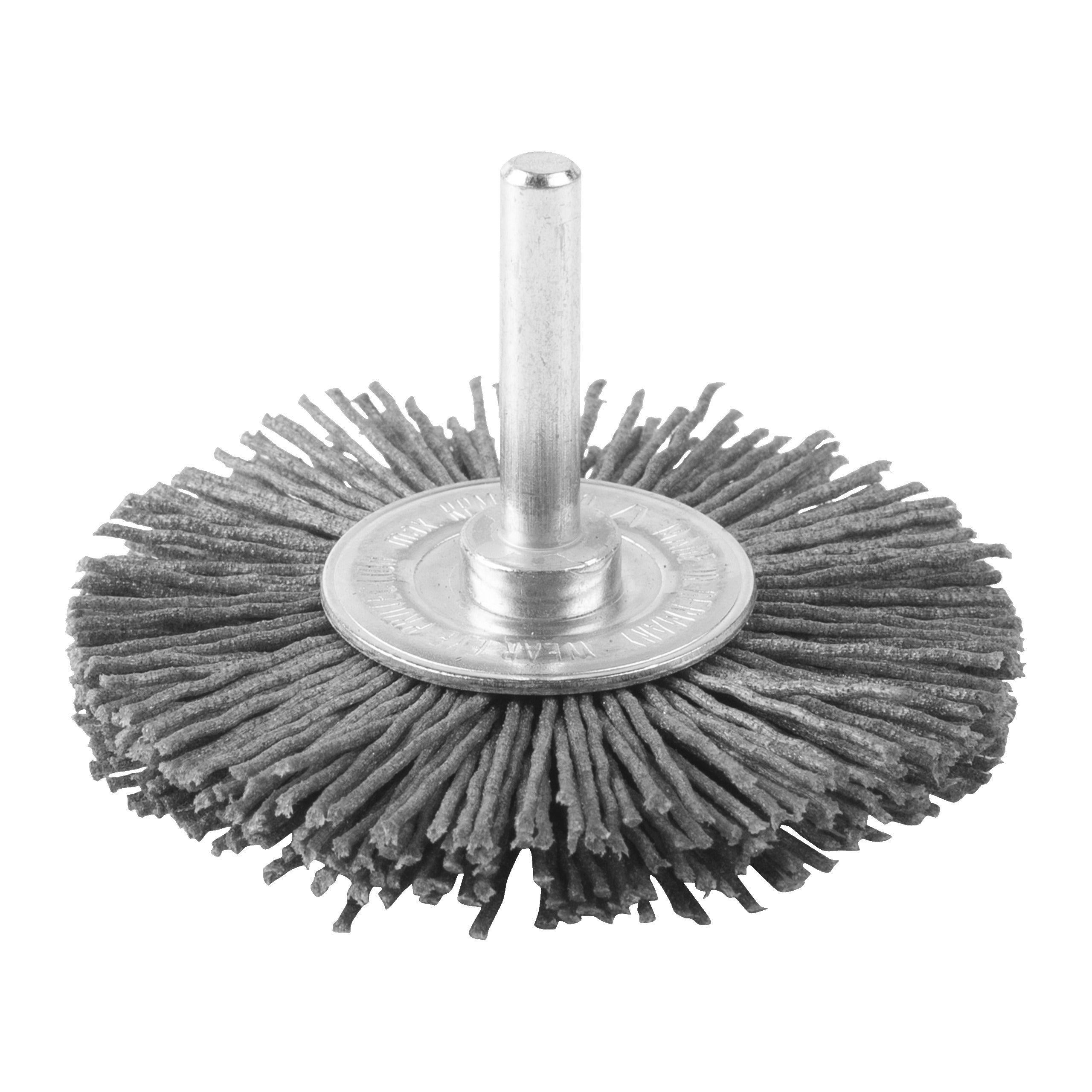 Perie sârmă rotundă ondulată pentru polizor drept Milwaukee Wheel Brush S6 70x12mm Silicon Carbide G120 Crimped 1.1mm, cod 4932501713