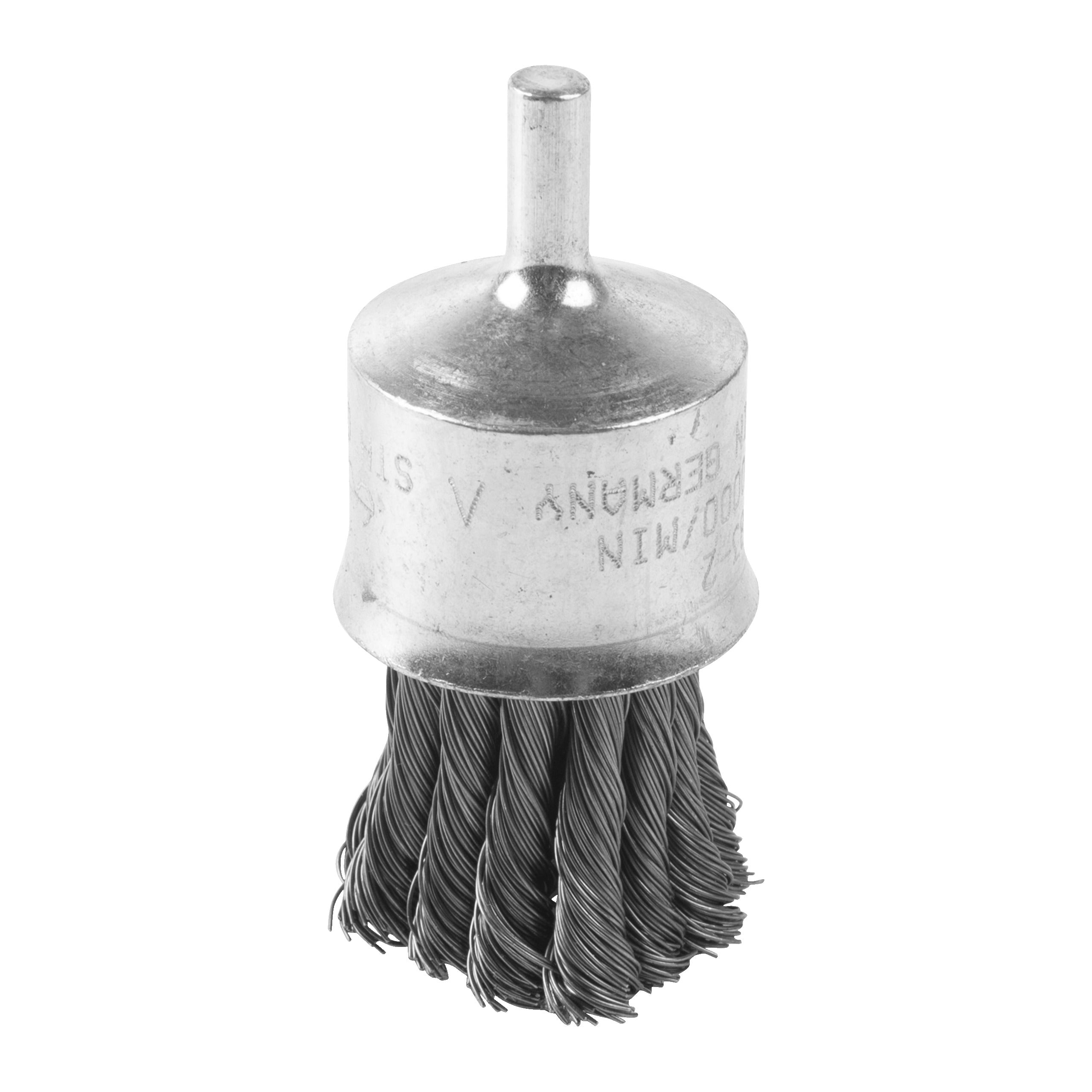 Perie sârmă răsucită tip tijă pentru polizor drept Milwaukee Knot End Brush S6 29x28x72mm Steel 0.35mm, cod 4932501734
