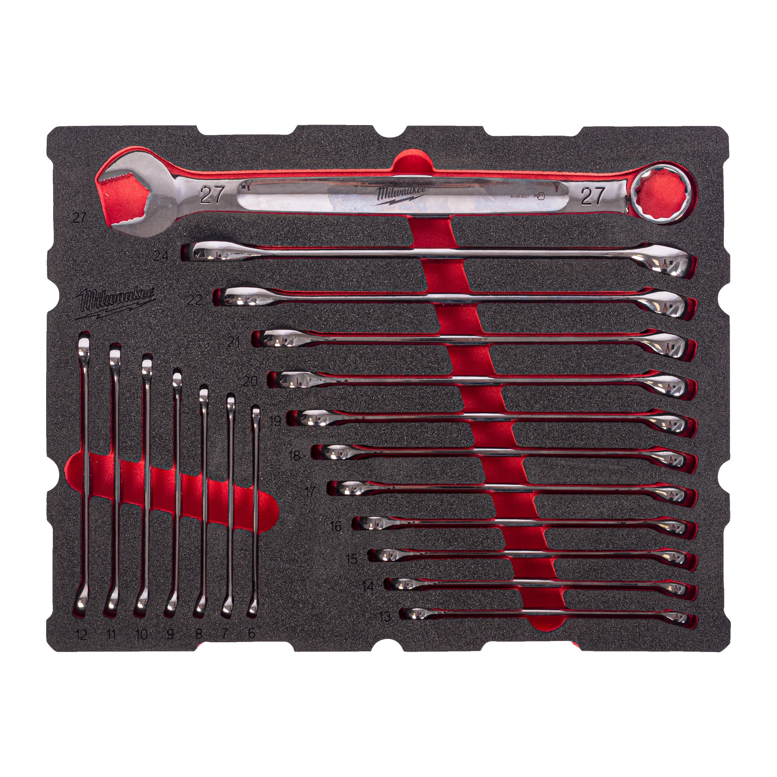 Set inserție spumă PACKOUT™ chei combinate MAX BITE™ Milwaukee 19 pc MAX BITE Combination Spanner Set PackoutTM Foam Insert, cod 4932501871