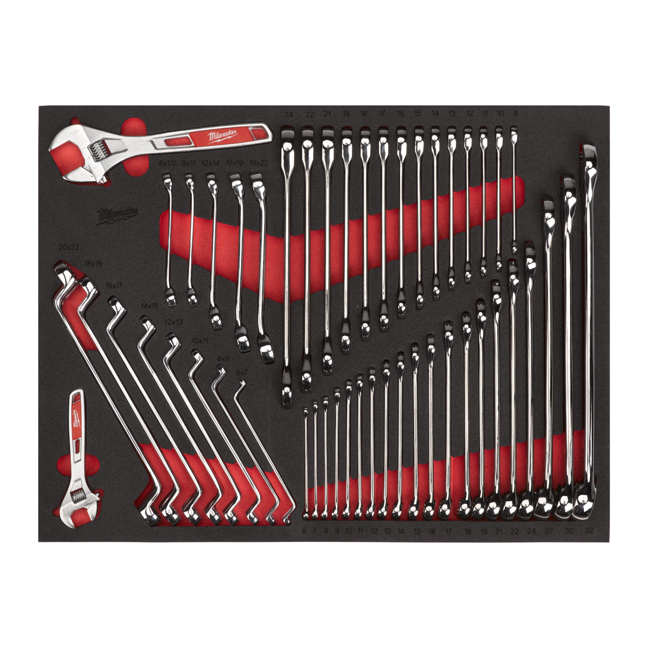 Inserție din spumă pentru dulap metalic TOOLGUARD™ chei combinate (49 buc.) pentru dulapurile 46″/36″ Milwaukee 49 pc Spanners Set Foam Insert 46''/36'', cod 4932502086