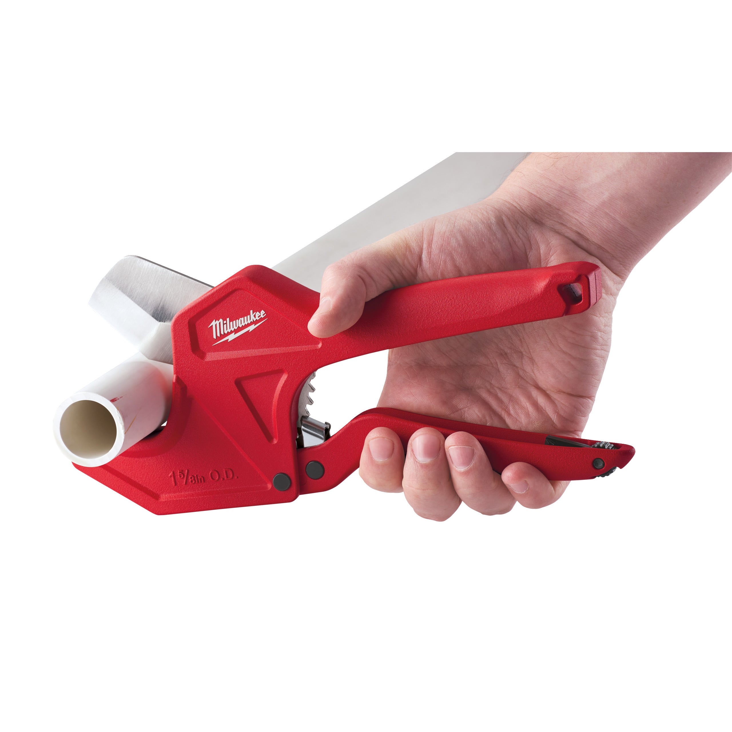 Fierăstrău/cutter pentru PVC Dispozitiv tăiat PVC cu clichet Milwaukee Ratcheting PVC Cutter 42 mm, cod 4932502130