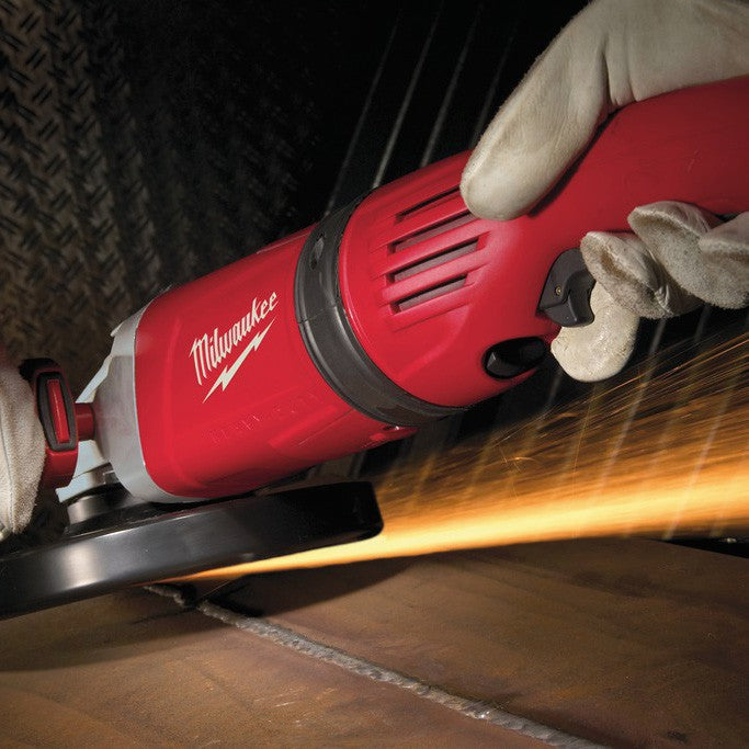 Polizor unghiular 230 mm 2600 W cu mâner anti-vibrații Milwaukee AGV26-230GE, cod 4933402490