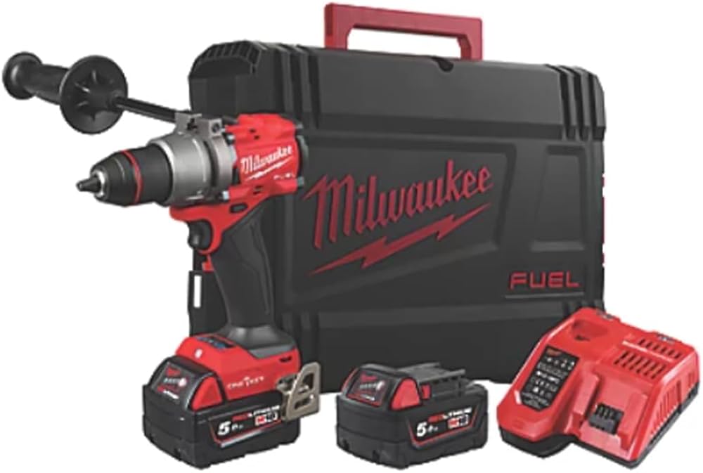 Mașină de găurit cu percuție M18ONEPD3-502X, 2 x M18 B5, 1 x M12-18 FC, 1 x cutie HD, Milwaukee, cod 4933492801
