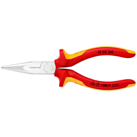 Clești cu vârf îngust și tăișuri laterale izolați VDE KNIPEX 2506160