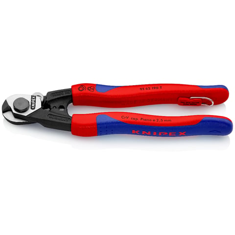 Tăietor frânghii oțel forjat cu punct de ancorare KNIPEX 9562190T
