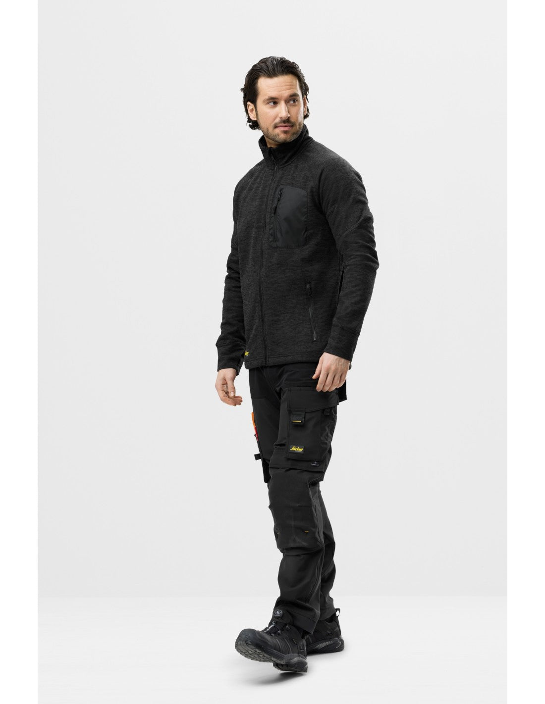 Pantaloni de lucru, 4-way stretch, anti-vânt, Snickers Workwear, AllroundWork, 6375, Black/Black