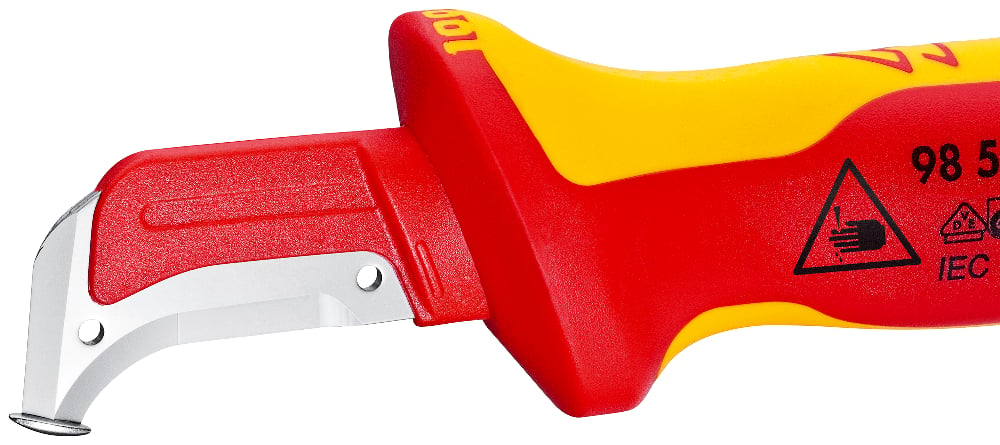 Cuțit de decapare Knipex VDE cu sabot de glisare, 180MM, cod 9855