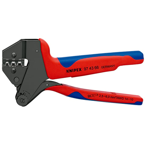 Clește de sertizare Knipex pentru adaosuri de sertizare interschimbabile, cod 974366