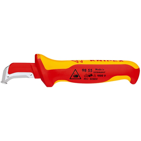 Cuțit de decapare Knipex VDE cu sabot de glisare, 180MM, cod 9855