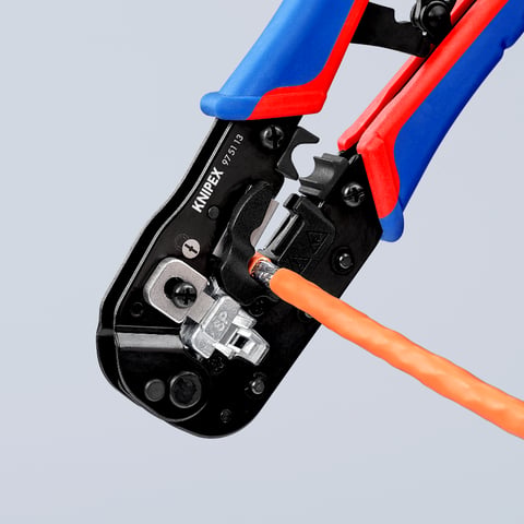 Clești de crimpare pentru mufe RJ45 Western KNIPEX 975113