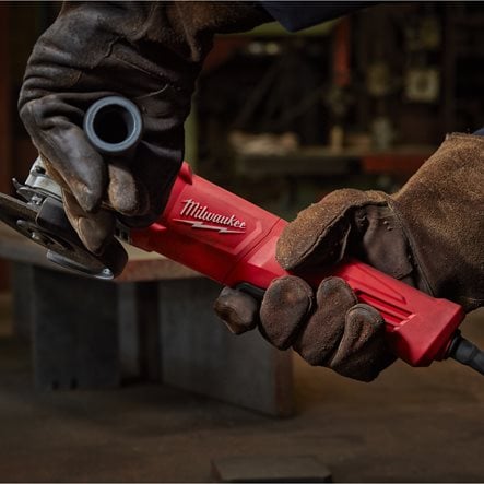 Polizor unghiular 125 mm 1250 W cu mâner anti-vibrații Milwaukee AGV13-125XSPDE, cod 4933451578