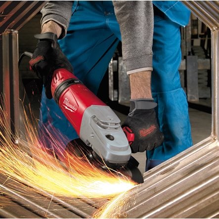 Polizor unghiular 230 mm 2100 W cu mâner anti-vibrații Milwaukee AGV21-230GEX, cod 4933402525