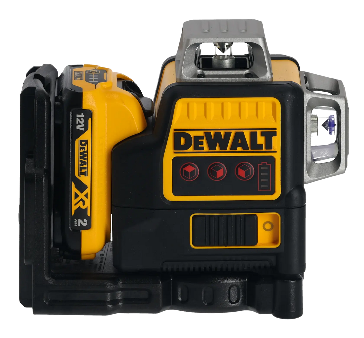 Laser DeWalt cu 3 planuri 360°, fascicul roșu, 12 V – DCE089D1R-QW