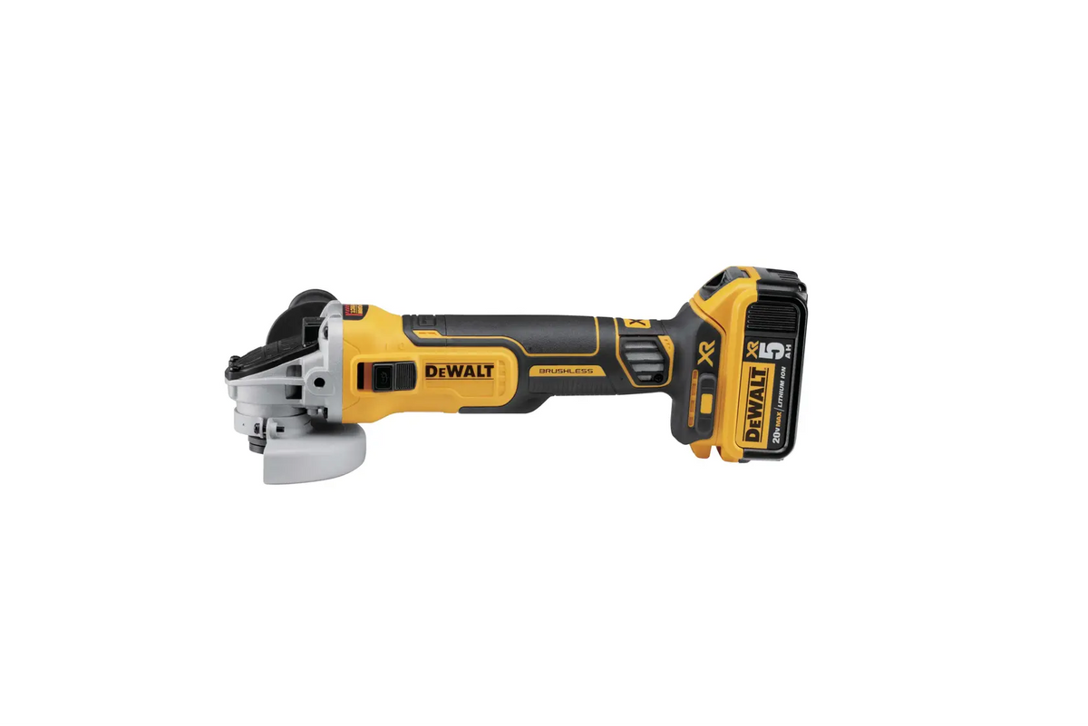 Polizor unghiular DeWalt XR 18 V fără perii, 125 mm, 2 x 5 Ah – DCG405P2-QW