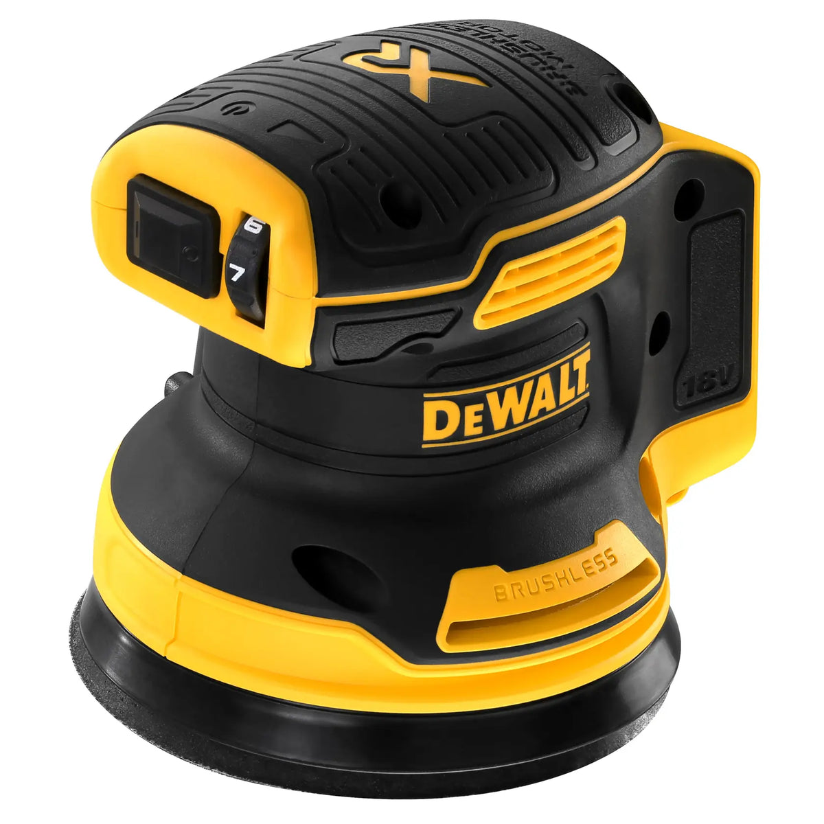 Șlefuitor excentric DeWalt XR 18 V fără perii, fără acumulator – DCW210N-XJ