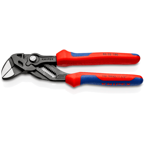 Clește-cheie Knipex de strângere țevi, bonderizat în culoarea gri, 180 mm, cod 8602180 - BIG STORE (Dynamic Tools SRL)