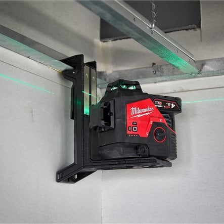 Nivelă laser Milwaukee verde 360° cu 3 planuri M12™ 3PLSKIT-401P, 1 x M12 B4 acumulator, C12 C încărcător, PACKOUT™ box, cod 4933499379