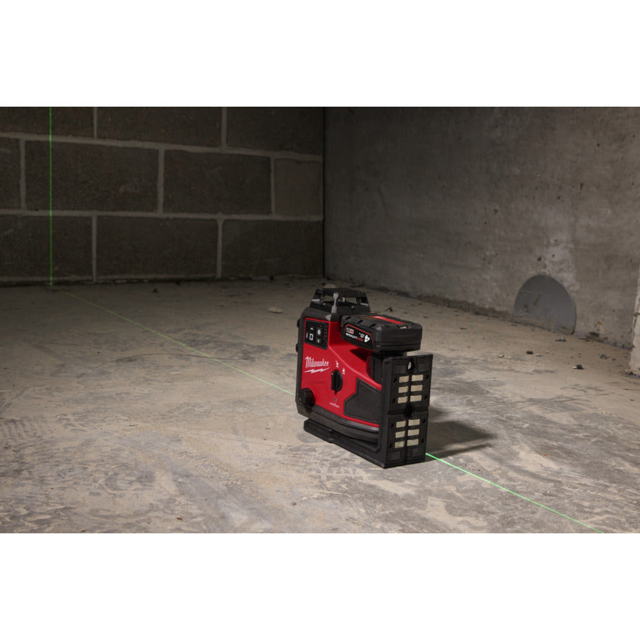 Nivelă laser verde 360° cu 3 planuri Milwaukee M12™ A3PLO-0C, fără acumulator, fără încărcător, 1 x cutie plastic, cod 4933499001
