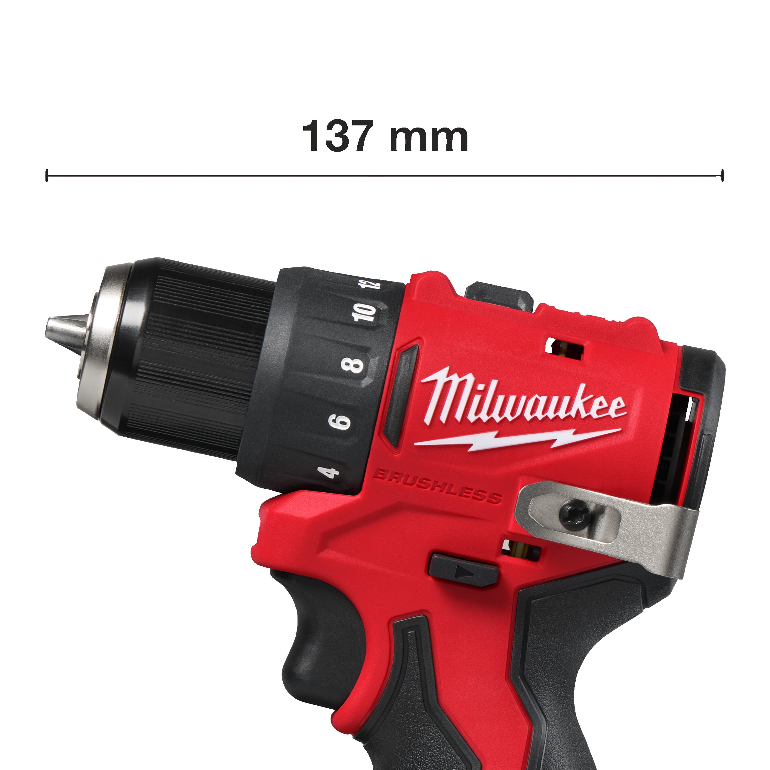 Mașină compactă de găurit, fără perii Milwaukee M12 BLDDRC-0, cod 4933499683
