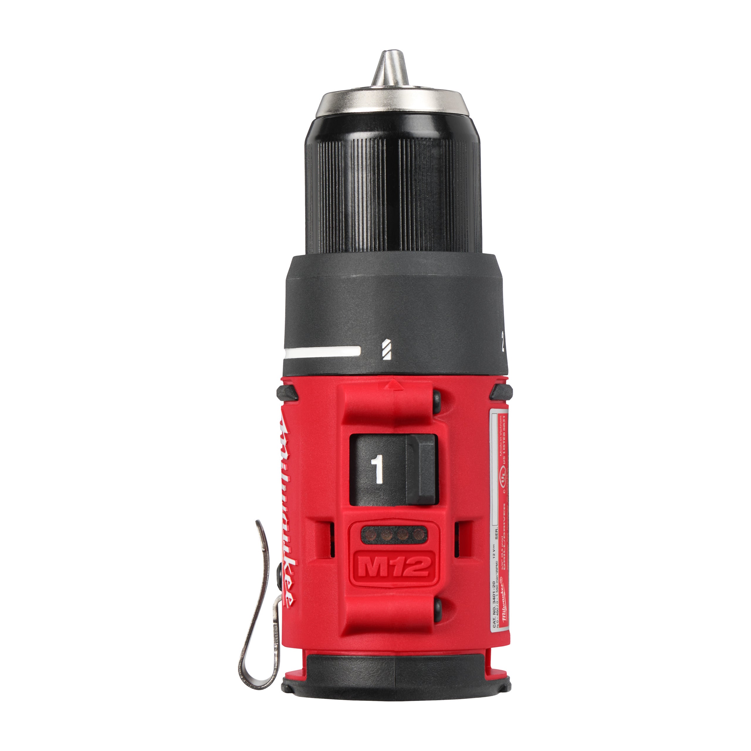 Mașină compactă de găurit, fără perii Milwaukee M12 BLDDRC-202C, cod 4933499686