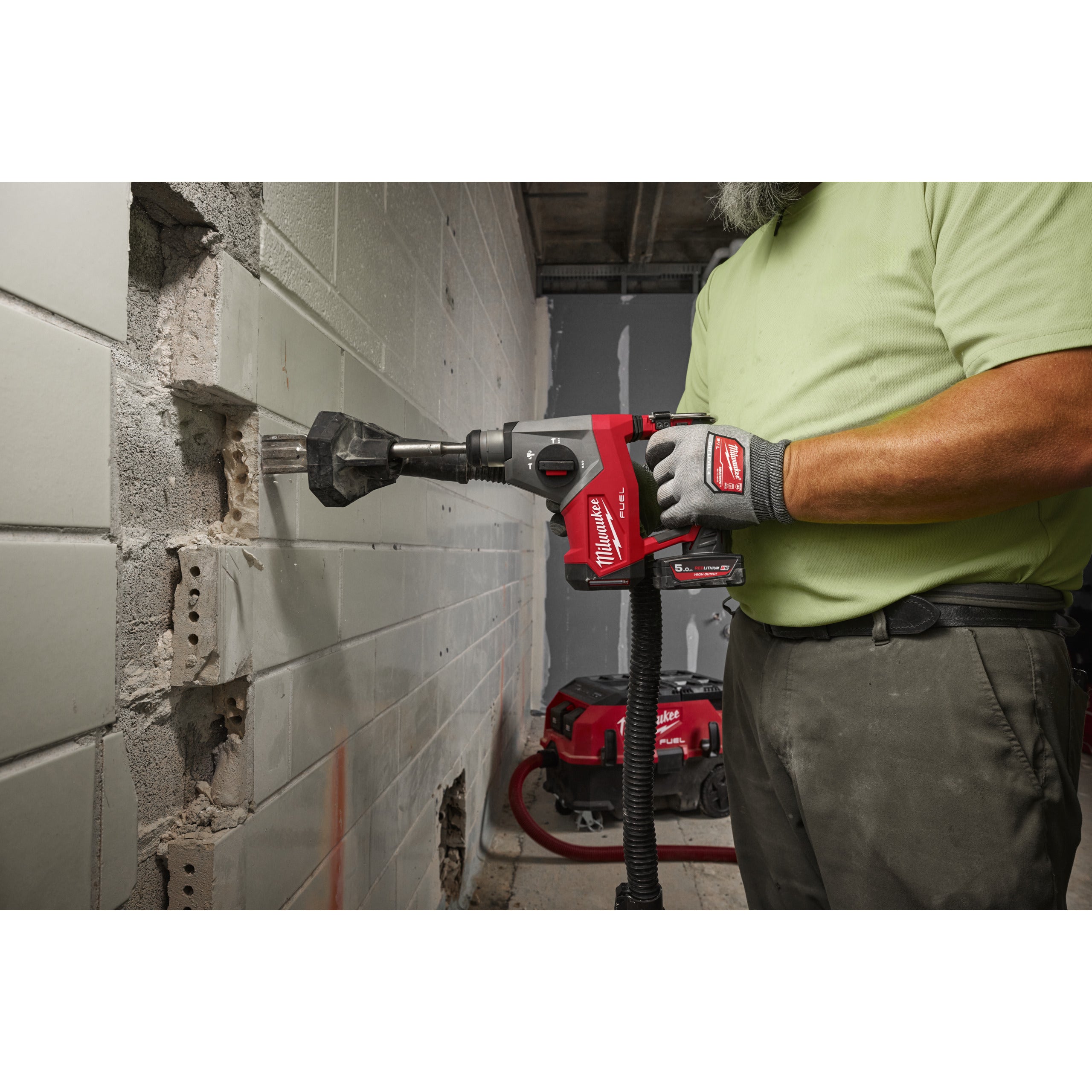 Ciocan rotopercutor SDS-plus Milwaukee M12 FHAC16-502X FUEL™ compact 16 mm, cod 4933499185