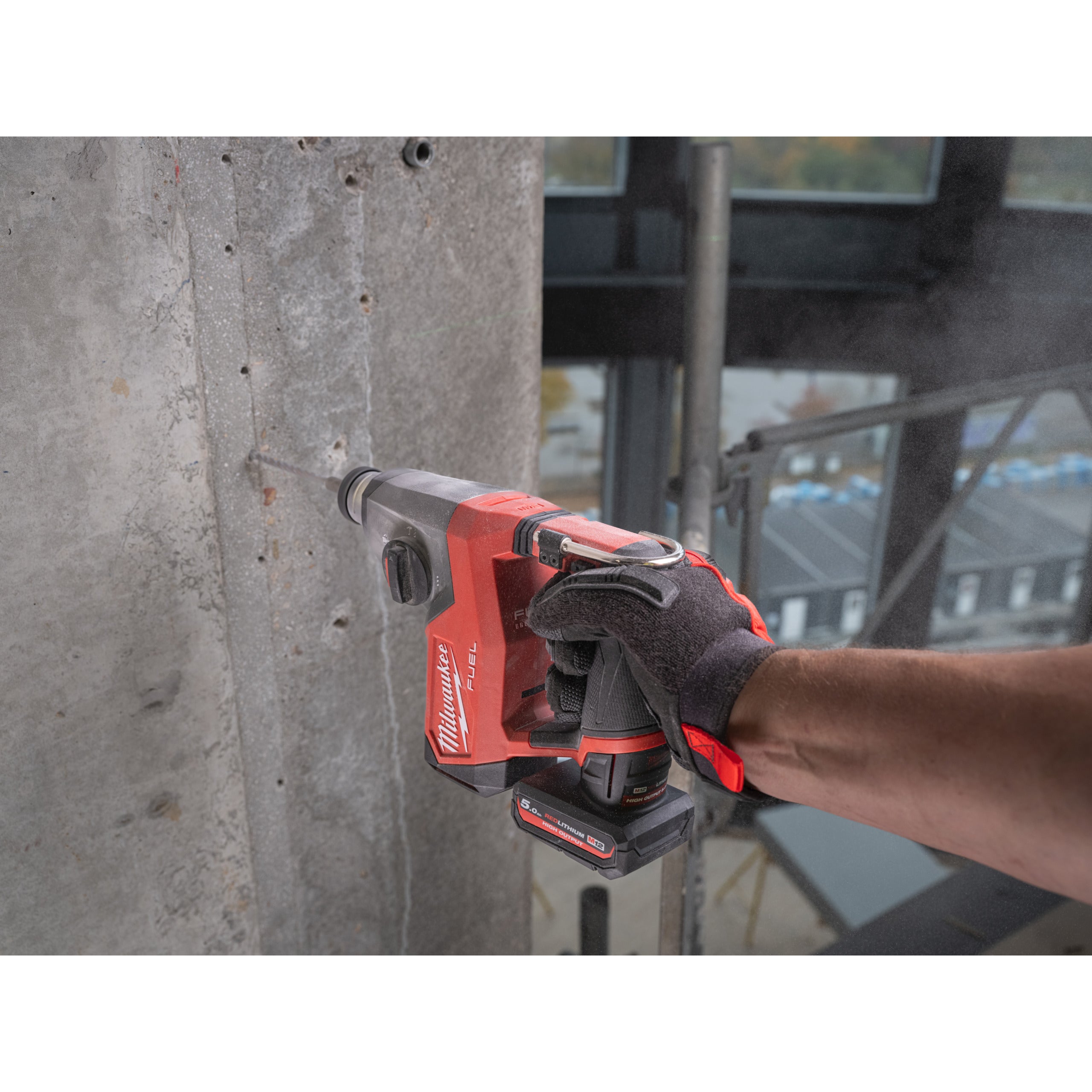 Ciocan rotopercutor SDS-plus Milwaukee M12 FHAC16-502X FUEL™ compact 16 mm, cod 4933499185