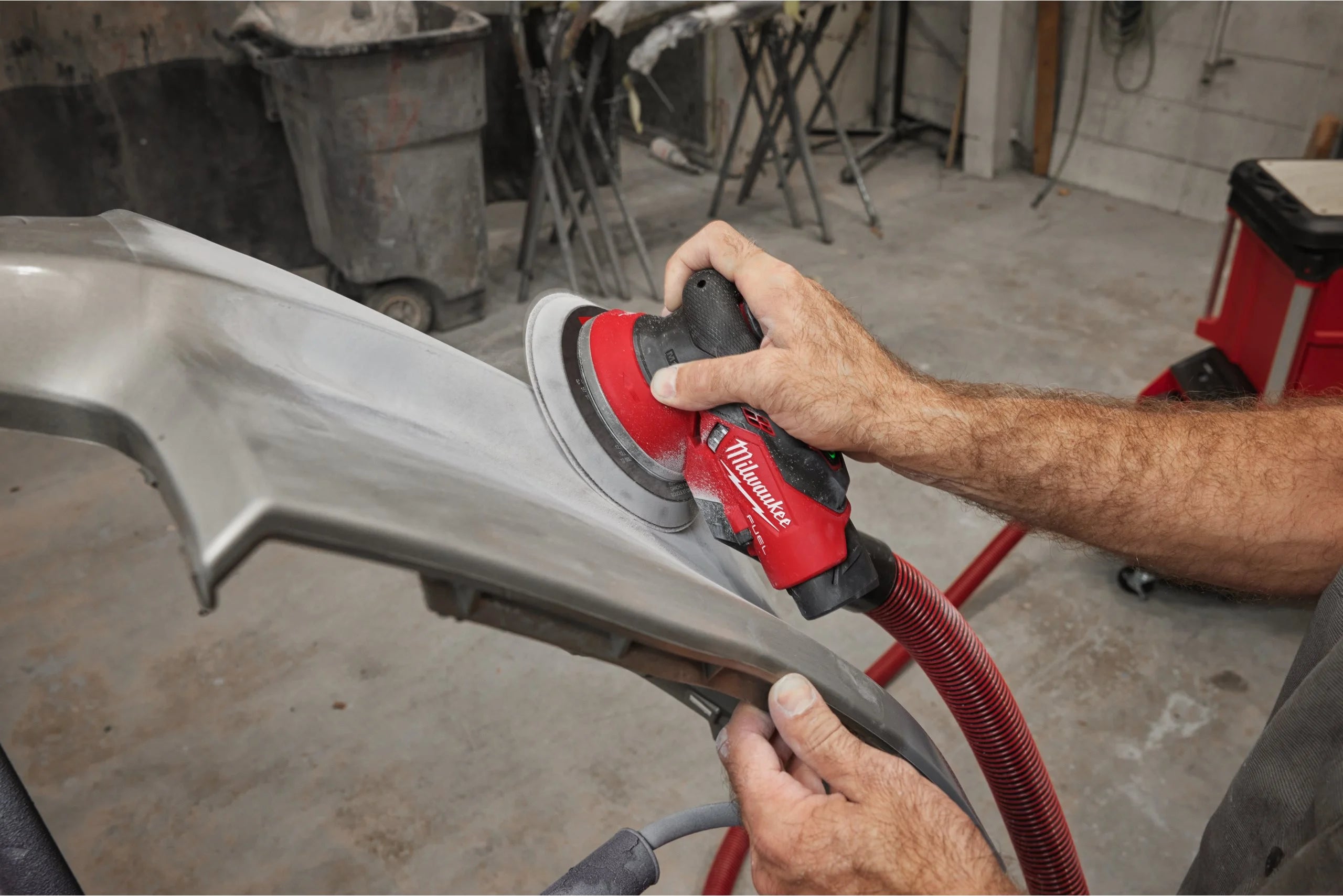 Șlefuitor orbital Milwaukee M12 FROS5-0, 150 mm cu orbită de 5.0 mm, cod 4933493650