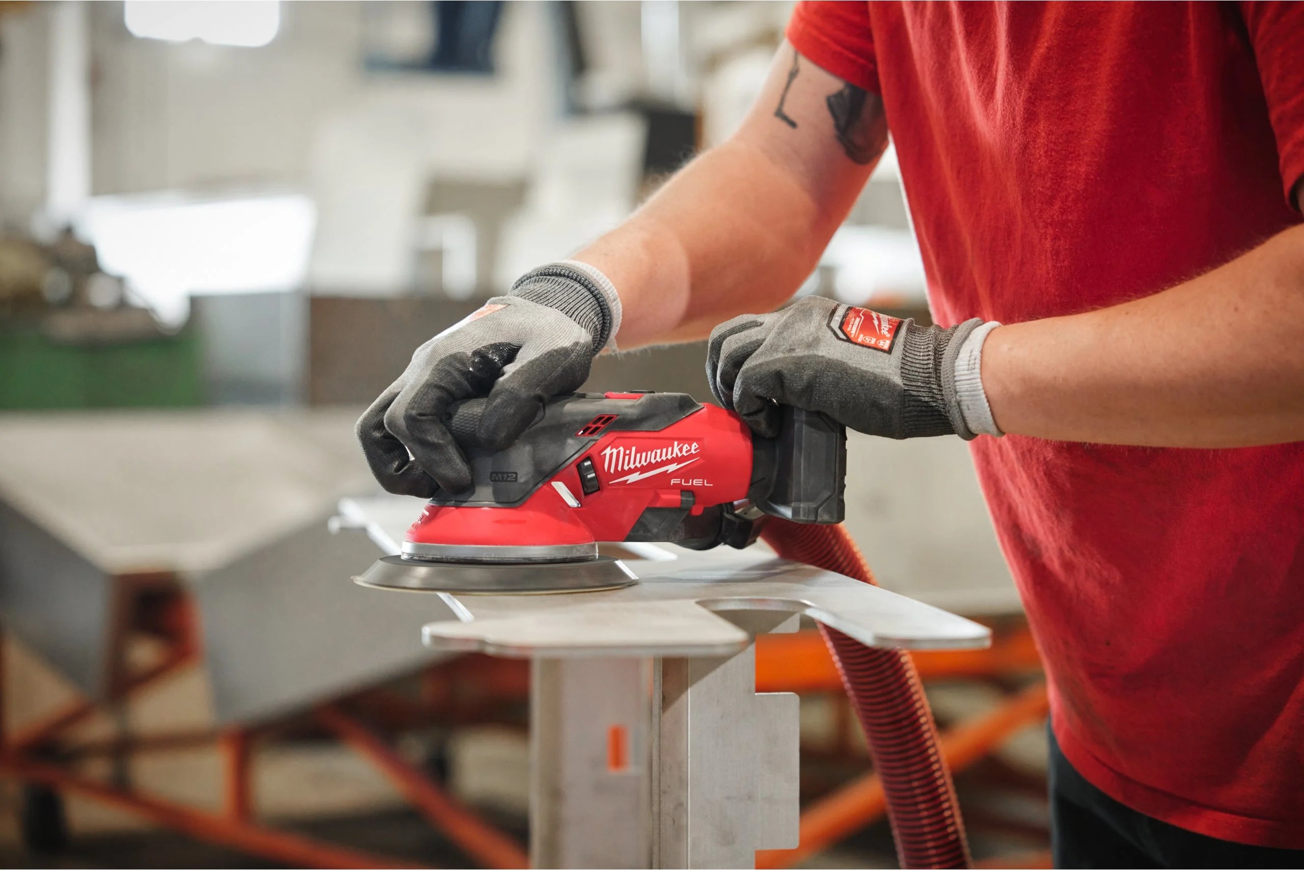 Șlefuitor orbital Milwaukee M12 FROS5-0, 150 mm cu orbită de 5.0 mm, cod 4933493650