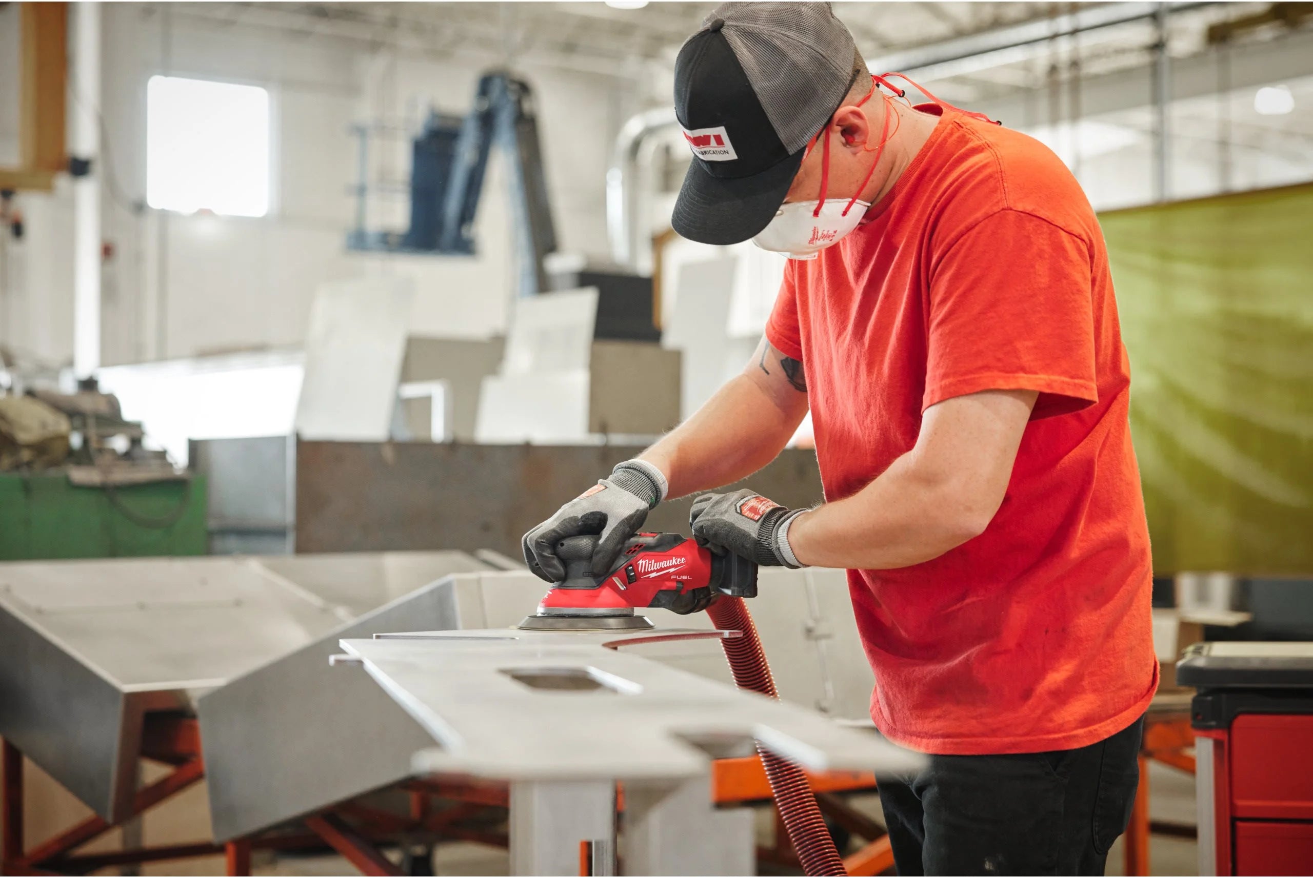 Șlefuitor orbital Milwaukee M12 FROS5-0, 150 mm cu orbită de 5.0 mm, cod 4933493650