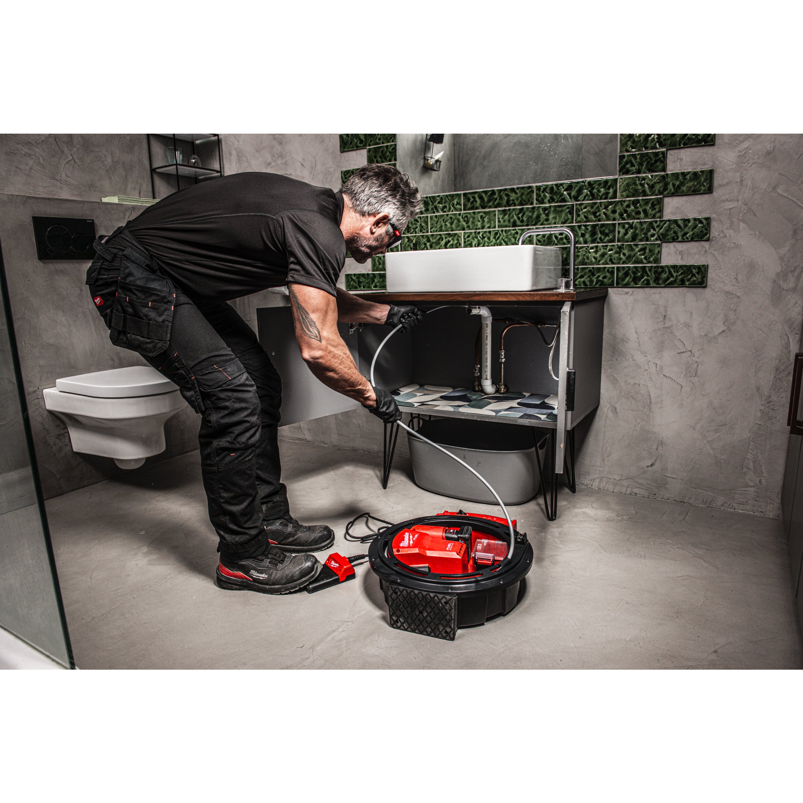 Mașină desfundare Milwaukee M12 HSFSM-602 cu ax flexibil de mare viteză, cod 4933498378