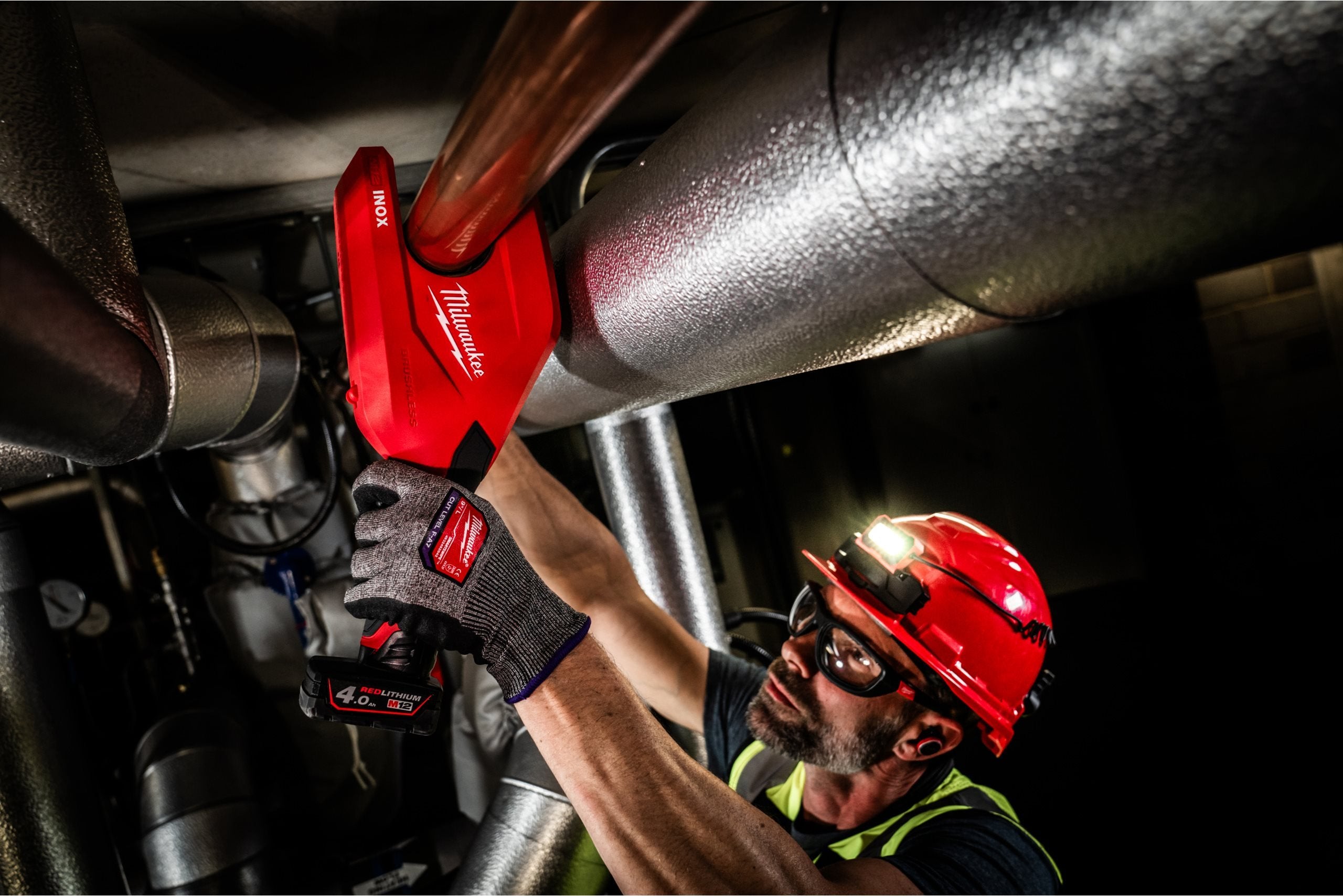 Tăietor de țevi din oțel inoxidabil Milwaukee M12™ PCSS54-0 RAPTORXL, 1 x set role PCSSW54, cod 4933498374