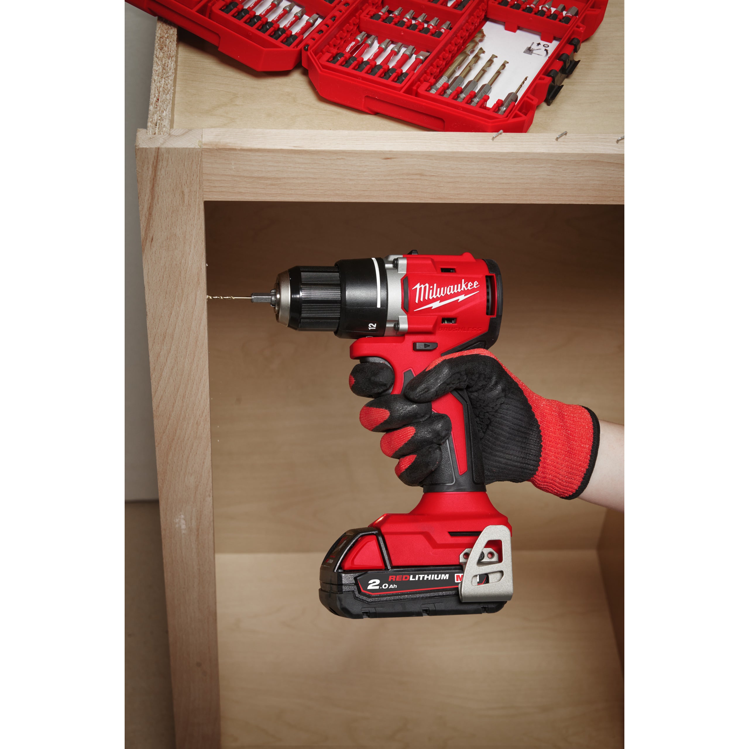 Mașină de găurit, compactă, cu motor fără perii Milwaukee M18 BLDDRC-0X, cod 4933492832