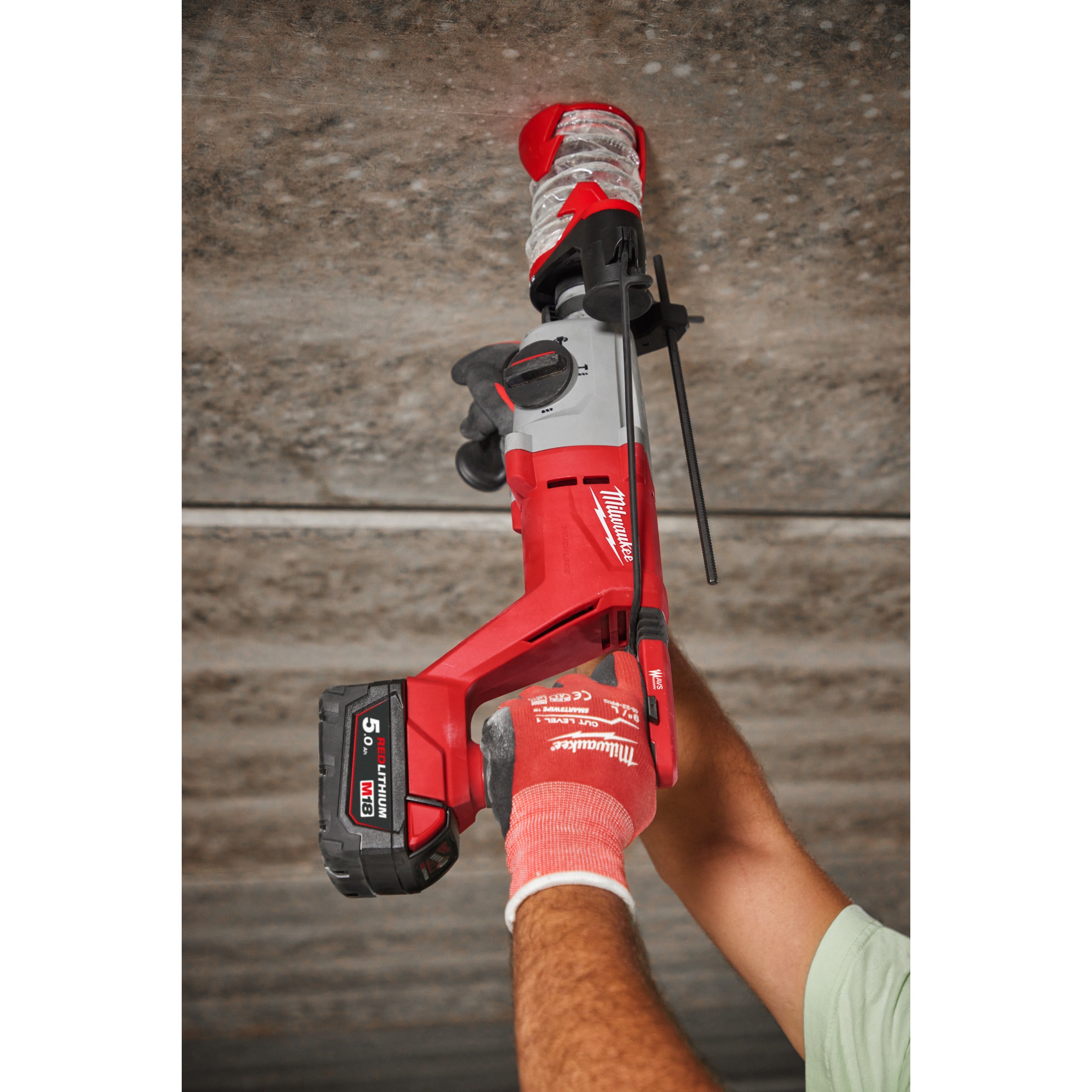 Ciocan rotopercutor fără perii 26 mm SDS-Plus Milwaukee M18 BLHACD26-0X cu mâner D, cod 4933492482