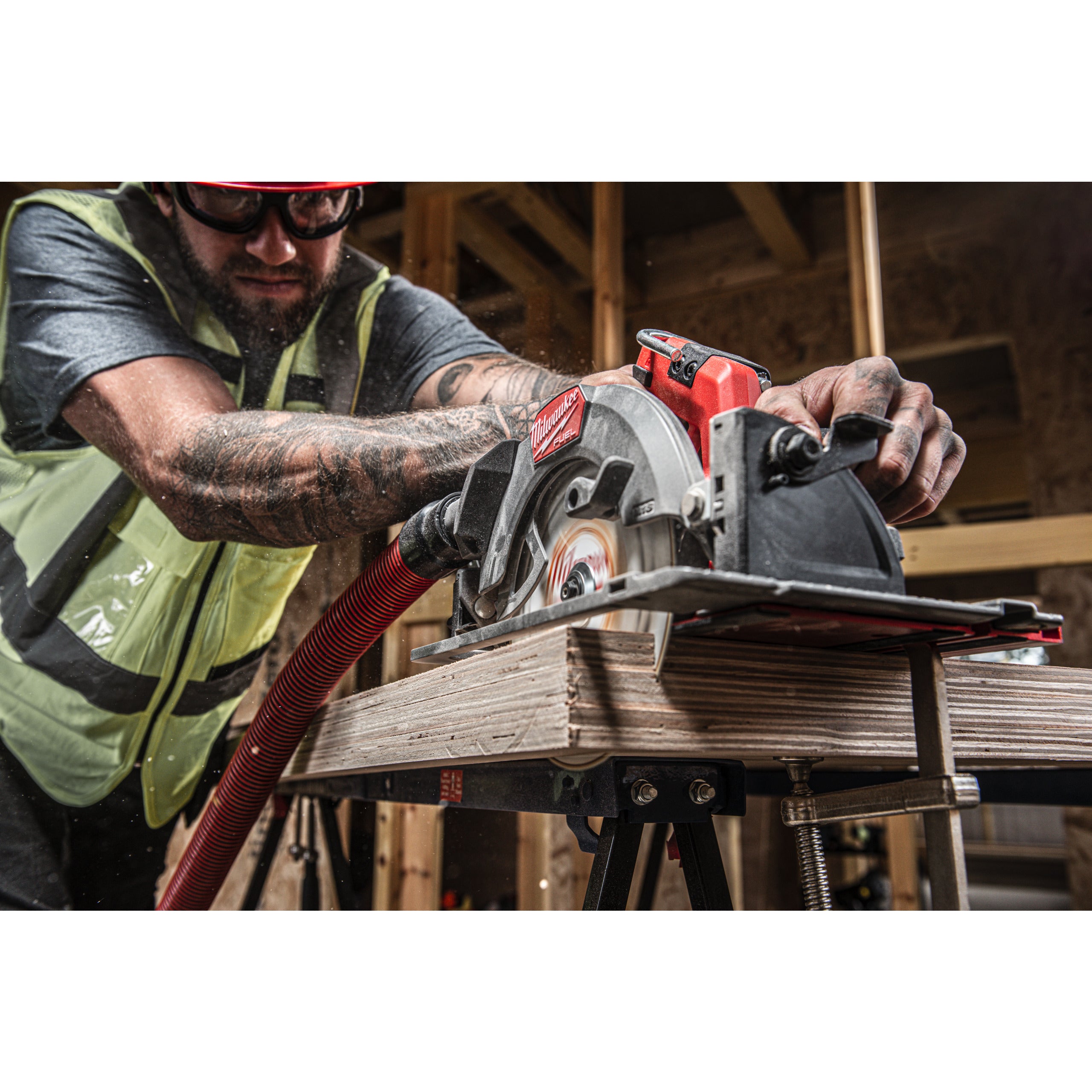 Fierăstrău circular Milwaukee M18 FCS66GR3-121C FUEL™ compatibil cu șina de ghidare, cod 4933493492