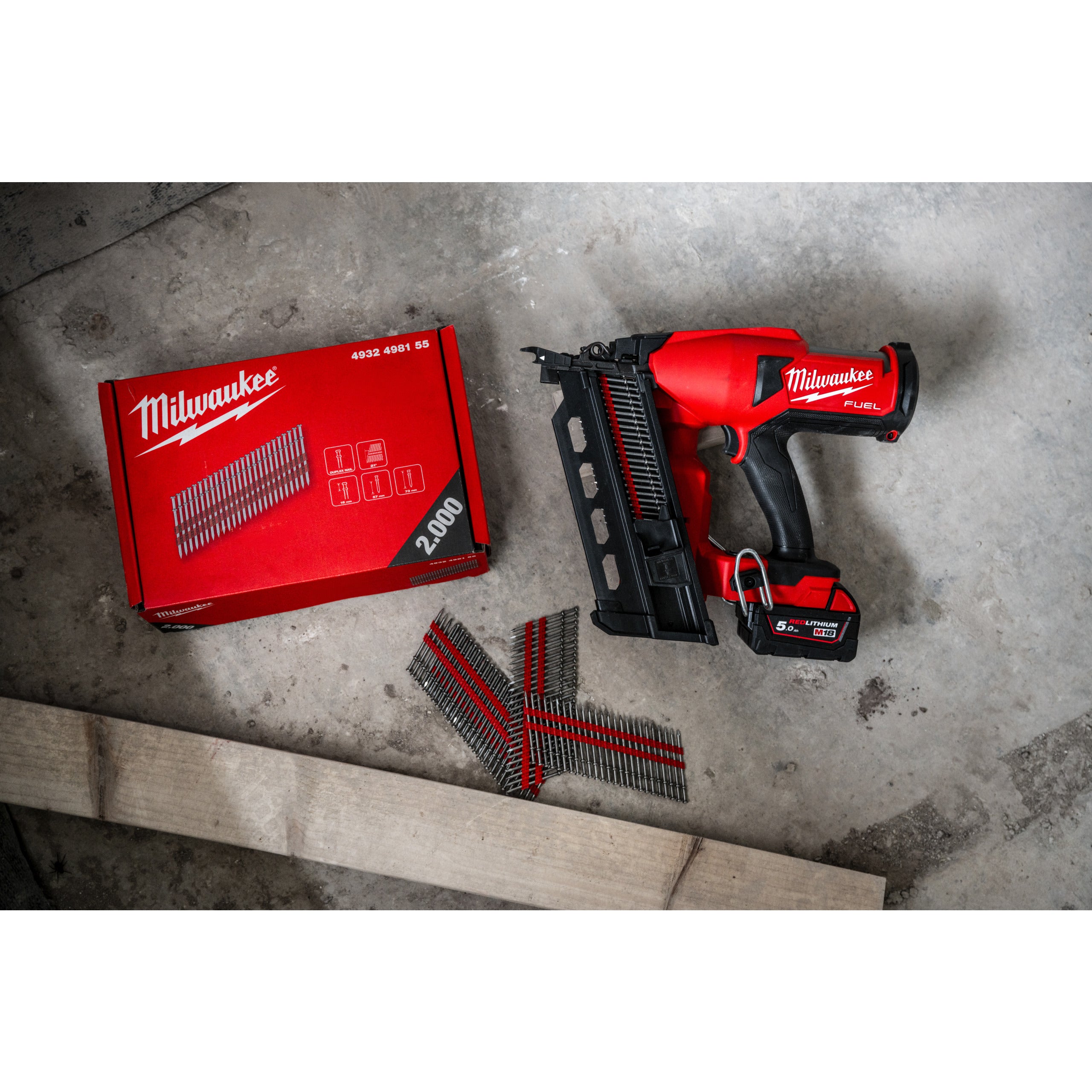 Pistol cuie Milwaukee M18 FDN-0C FUEL™ tip duplex, cod 4933493600