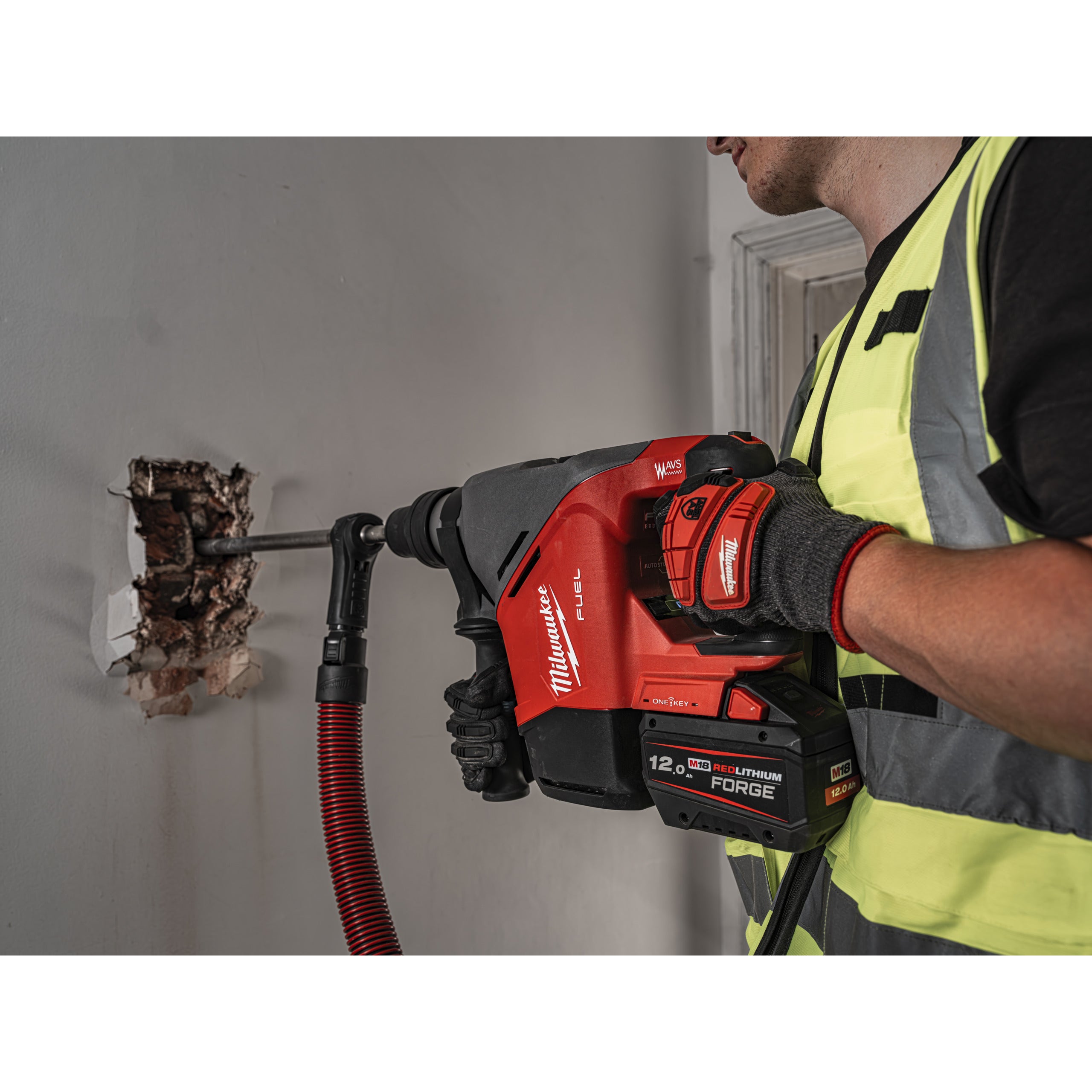 Rotopercutor SDS Max Ciocan rotopercutor SDS-Max Milwaukee M18 FHACO540-122C FUEL™ 40 mm ONE-KEY™, cod 4933493138