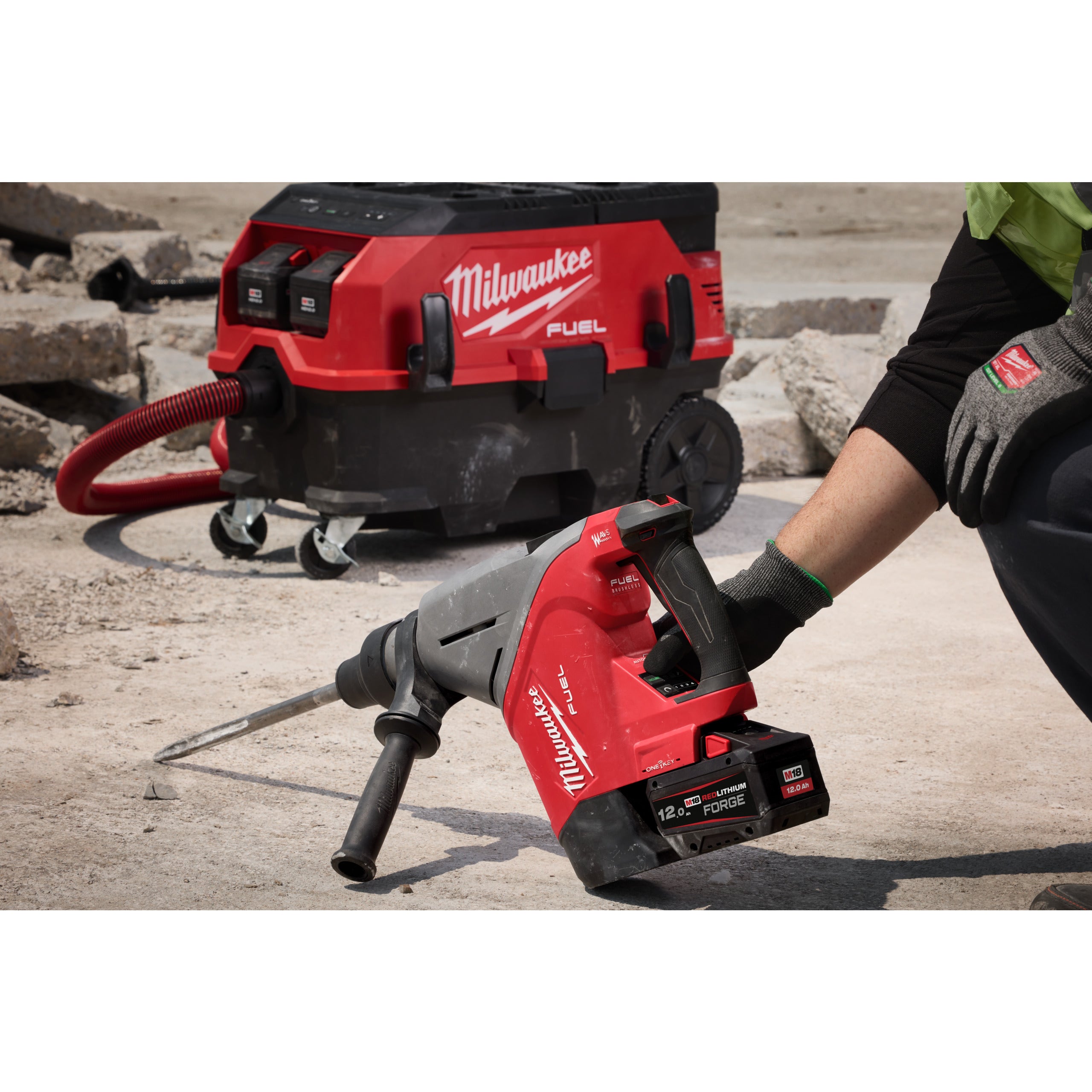 Rotopercutor SDS Max Ciocan rotopercutor SDS-Max Milwaukee M18 FHACO745-0C FUEL™ 45 mm ONE-KEY™, cod 4933493445