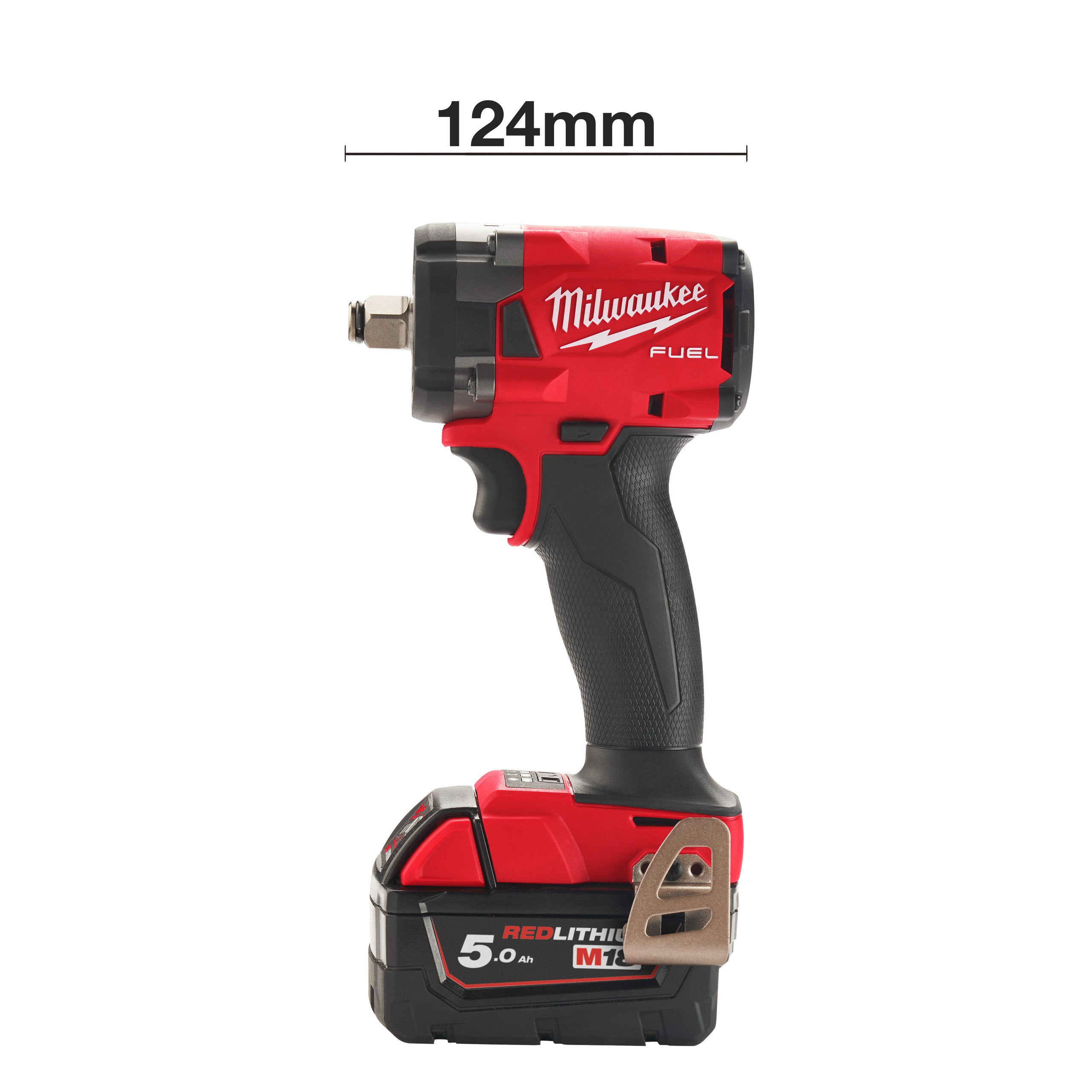 Cheie de impact ½″ Milwaukee M18 FIW2F12-0 FUEL™ compactă cu inel de fixare, cod 4933498058