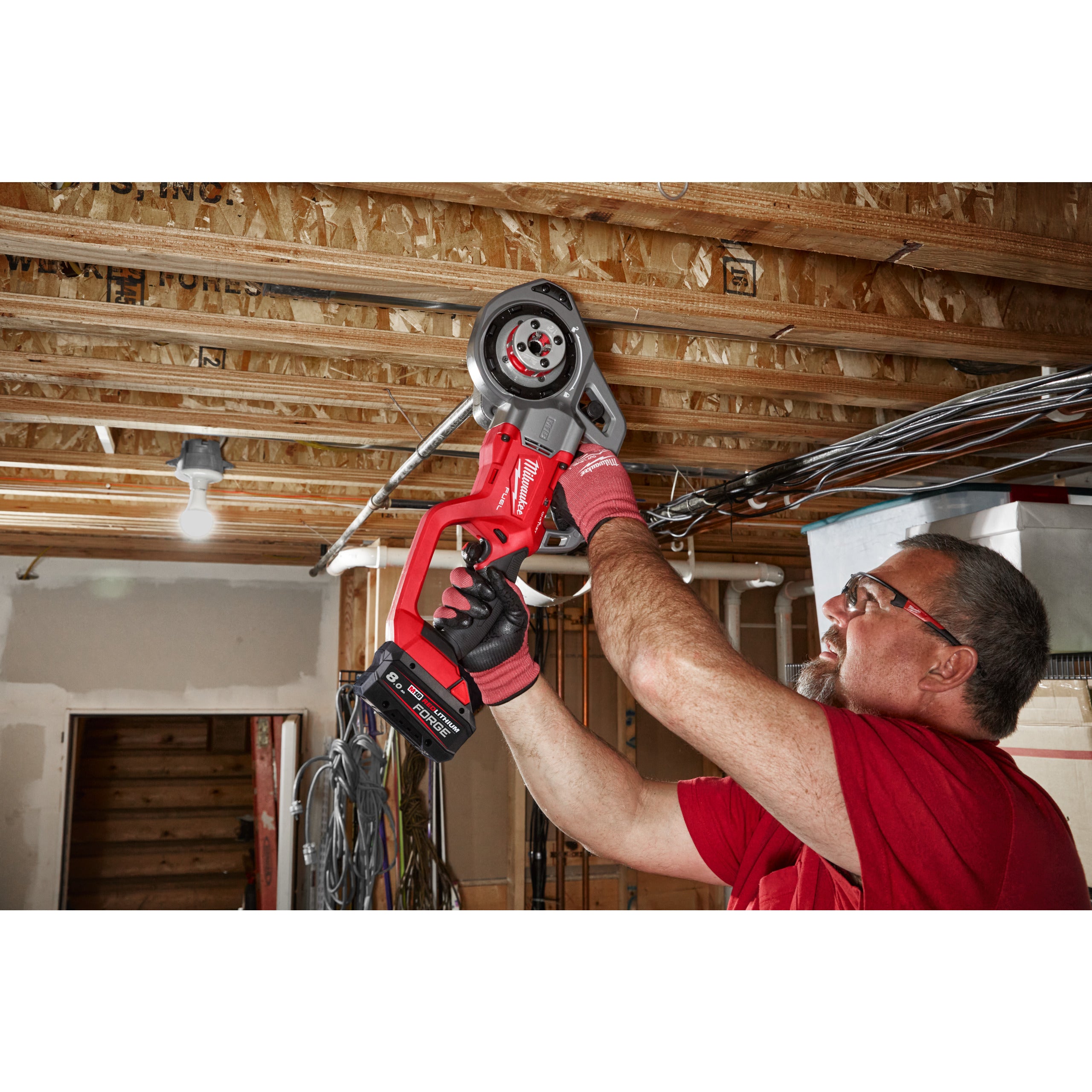 Mașină de filetat și canelat țevi 1 ¼″ Milwaukee M18 FPT114-802CA FUEL™ ONE-KEY™, cod 4933499199