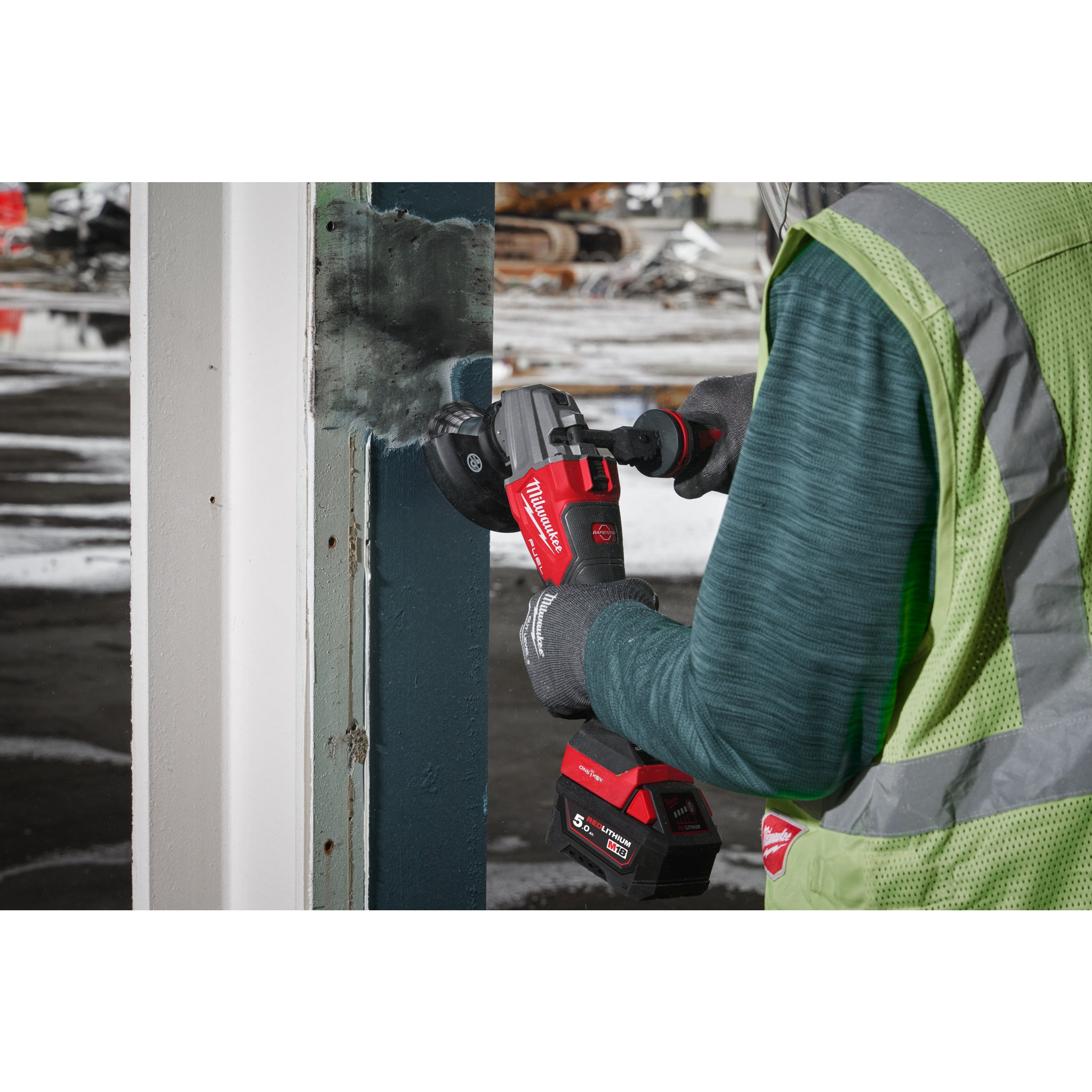 Polizor unghiular 125 mm cu viteză variabilă Milwaukee M18 FSAGSVO125X-0X FUEL™ONE-KEY™, cod 4933493552