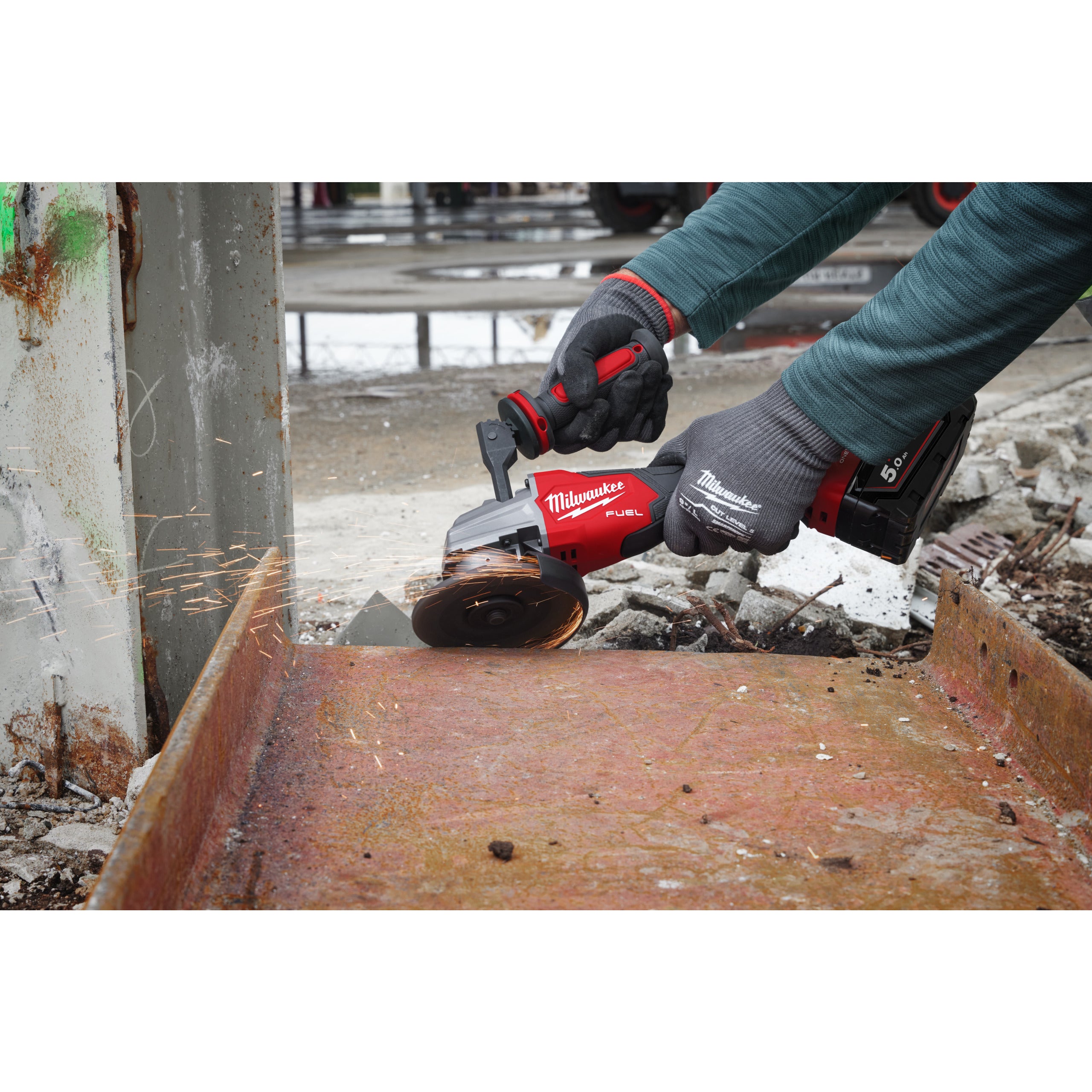 Polizor unghiular 125 mm cu viteză variabilă Milwaukee M18 FSAGSVO125X-0X FUEL™ONE-KEY™, cod 4933493552