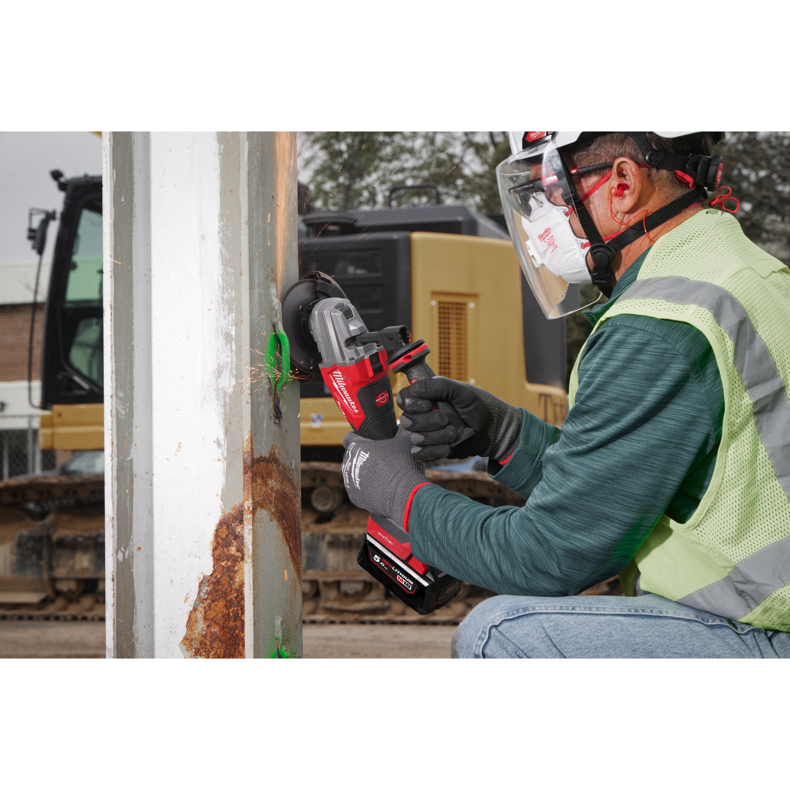 Polizor unghiular 125 mm cu viteză variabilă Milwaukee M18 FSAGSVO125X-0X FUEL™ONE-KEY™, cod 4933493552