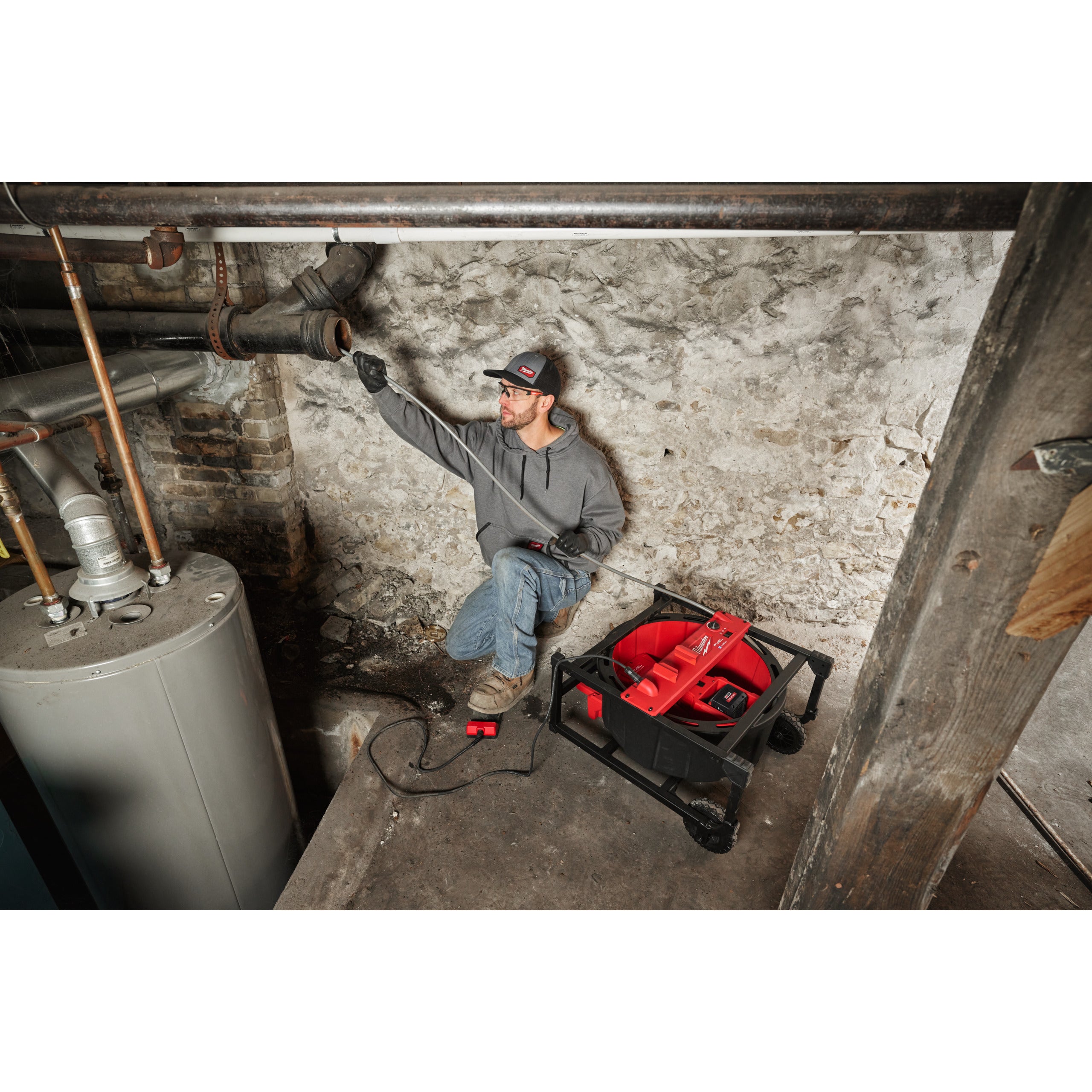 Mașină desfundare Milwaukee M18 HSFSM-122 cu ax flexibil de mare viteză, cod 4933499309