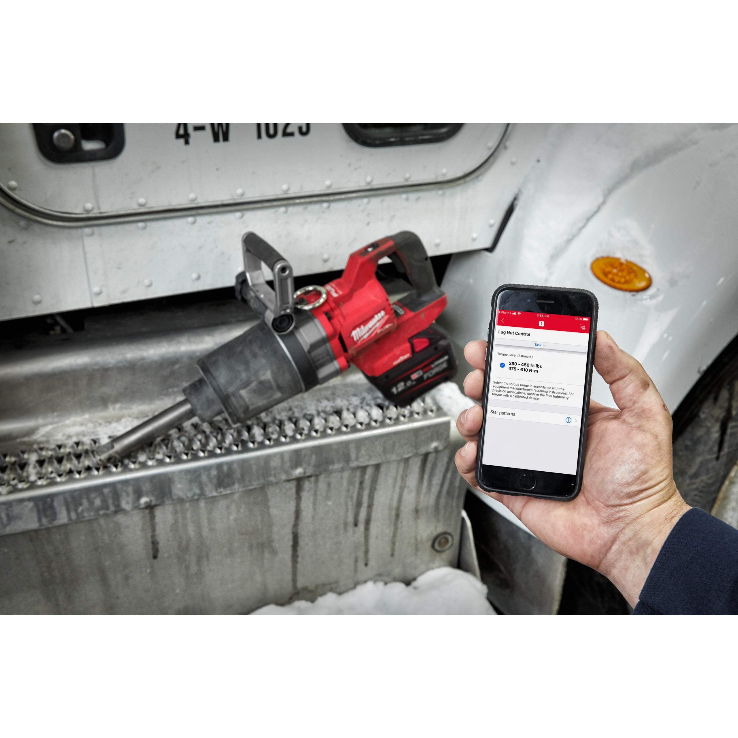 Cheie de impact 1″ ONE-KEY™ Milwaukee M18 ONEFHIWF1D-121C FUEL™ cu mâner-D, cuplu ridicat, inel de fixare și gât lung, cod 4933499251