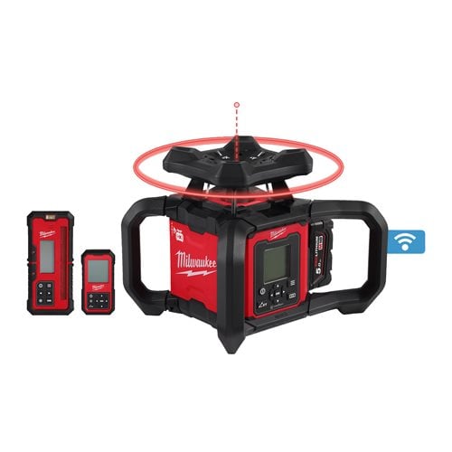 Nivelă laser rotativă orizontală și verticală Milwaukee M18 RLOHV1200-501C, 1200 M, ONE-KEY™, 1 x acumulator M18 B5, 1 x încărcător M12-18C, 1 x cutie plastic, cod 4933493204