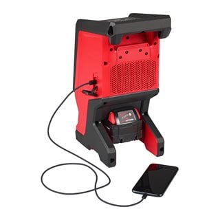 Boxă de șantier Milwaukee M18 SPEJSG2-0, Bluetooth®, USB-C, 333 x 145 x 213 mm, cod 4933493530