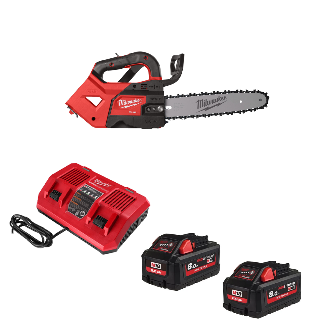 Fierăstrău cu lanț Milwaukee M18 FTHCHS30 FUEL™ TOP HANDLE, șină 30 cm, pas lanț .325"